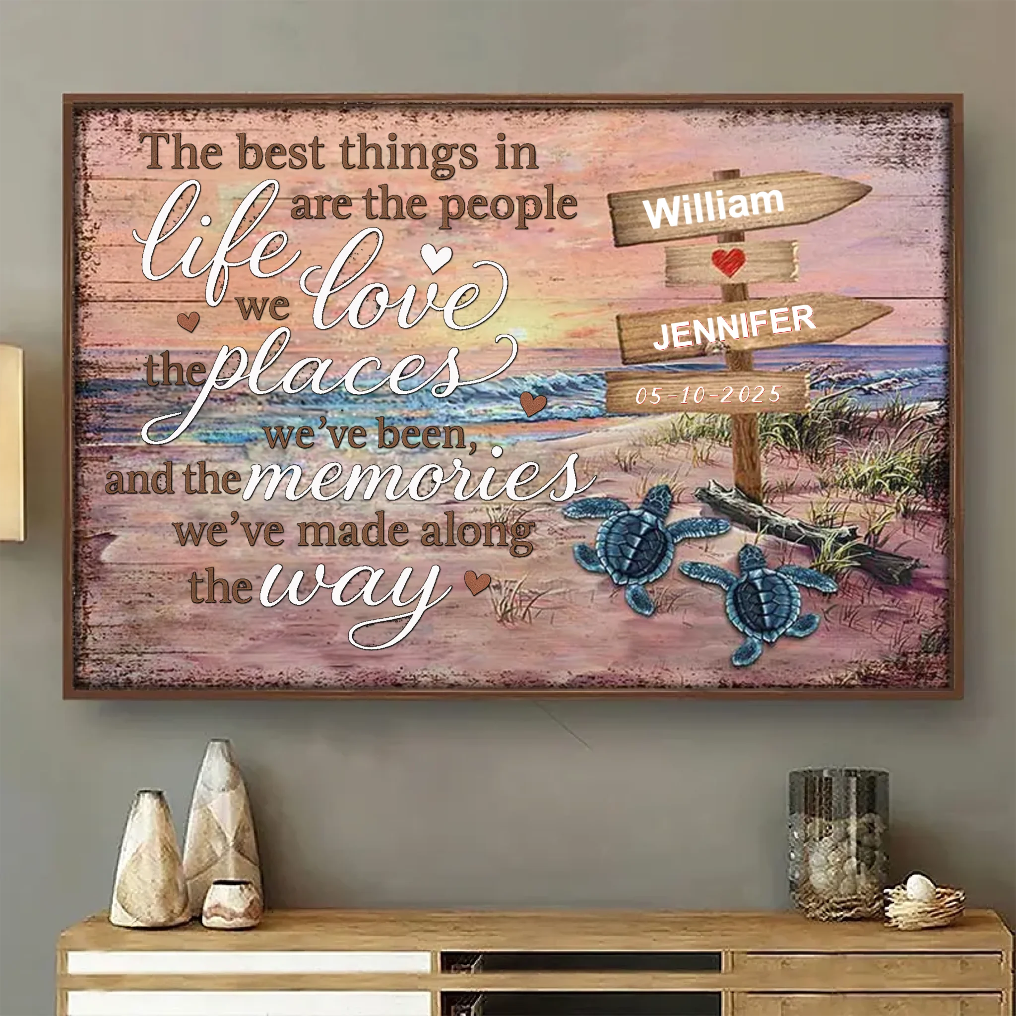 The Best Things in Life Are the Memories We've Made Along the Way – Personalized Horizontal Poster, Custom Gift to Celebrate Shared Moments - POS-MAY25-009-HA