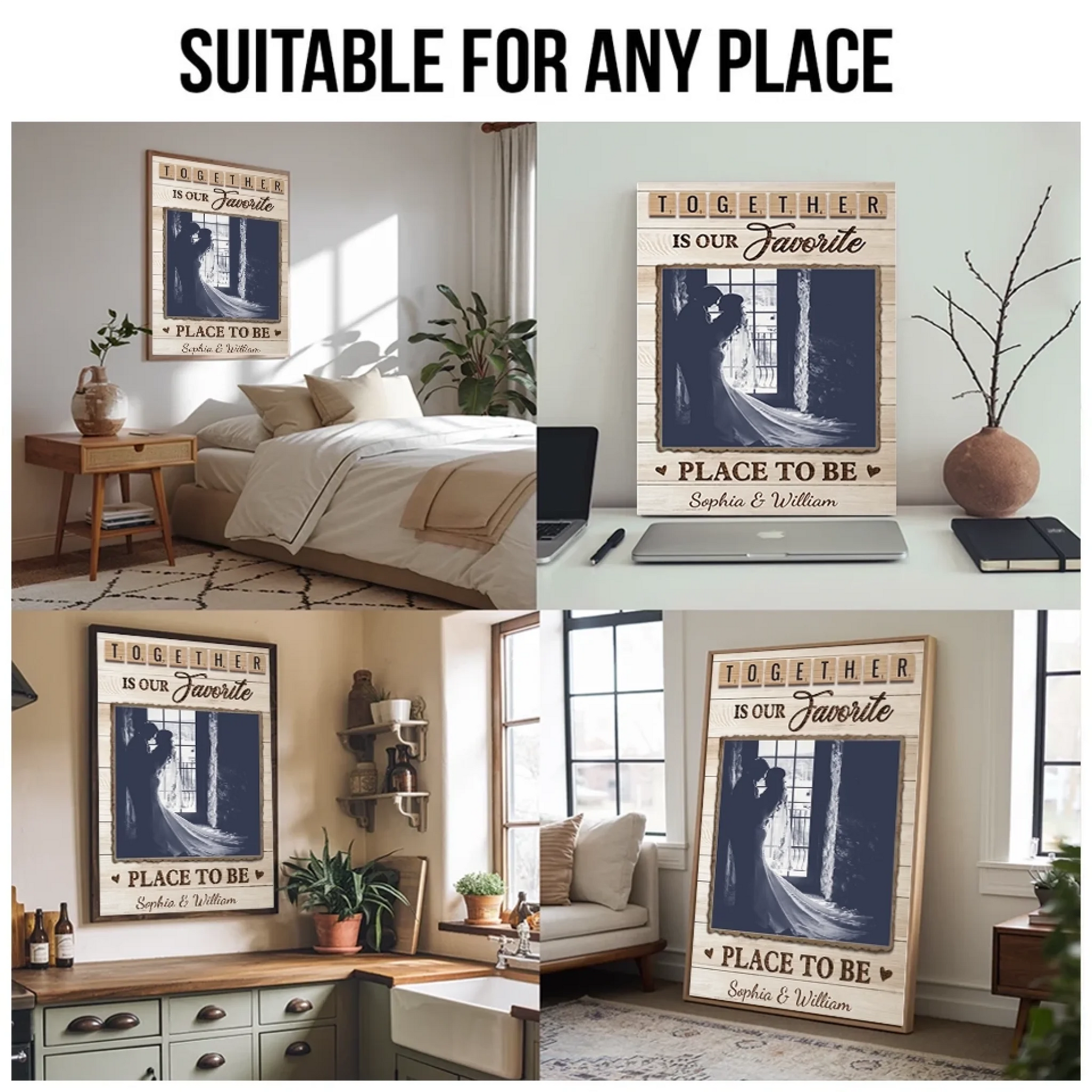 4. Together Is Our Favorite Place to Be – Personalized Vertical Photo Poster, Custom Gift for Couples- POS-MAY25-007-HA