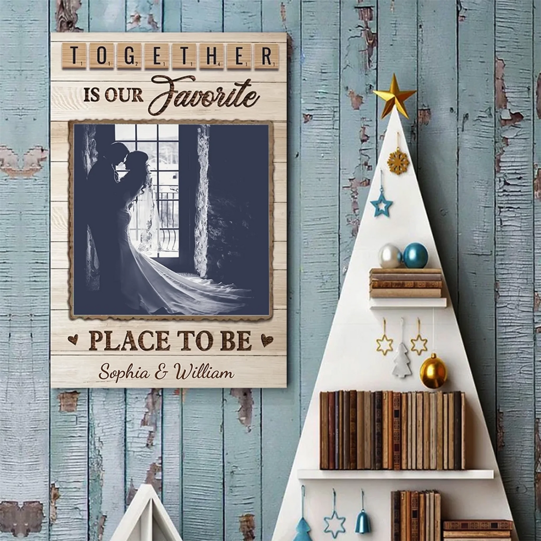 2. Together Is Our Favorite Place to Be – Personalized Vertical Photo Poster, Custom Gift for Couples- POS-MAY25-007-HA
