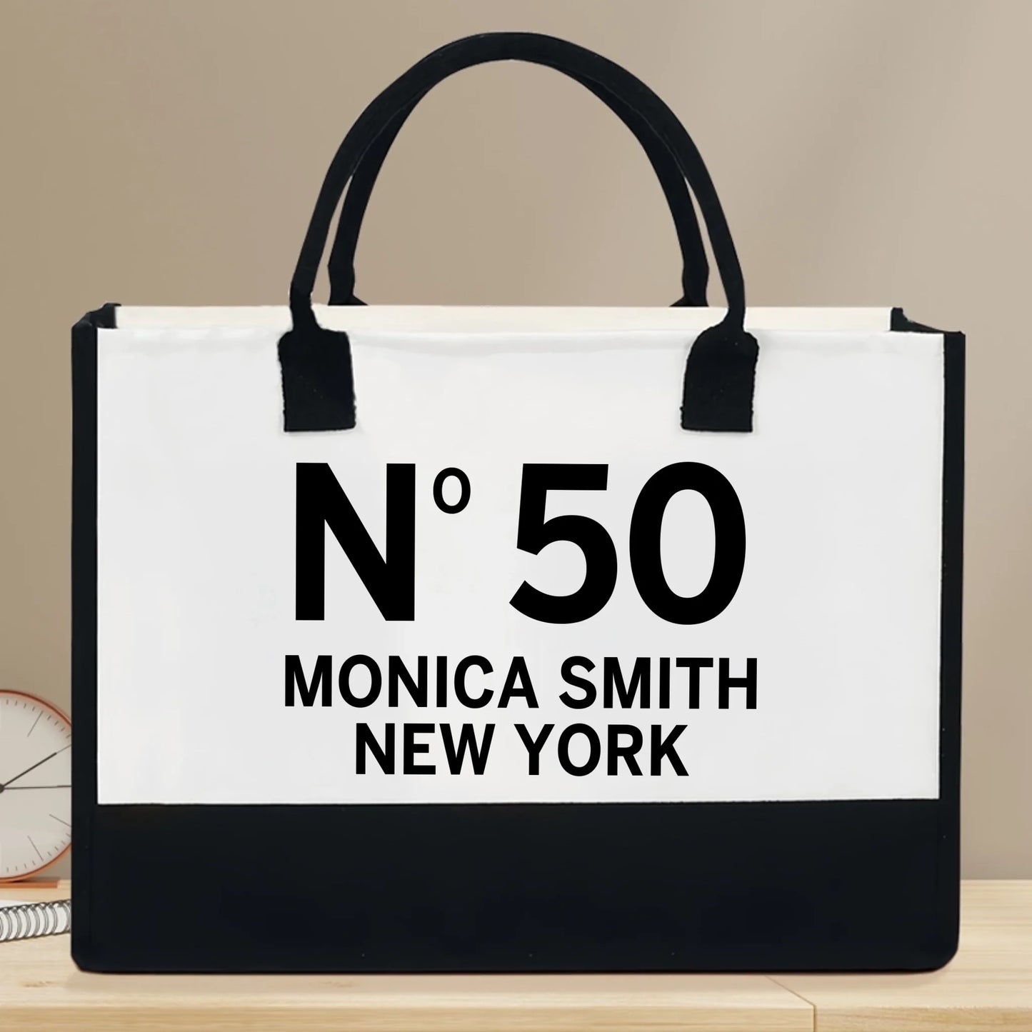Celebrating You in Style – Personalized Birthday Canvas Tote Bag with Name & State, Custom 40th or 50th Birthday Gift for Her