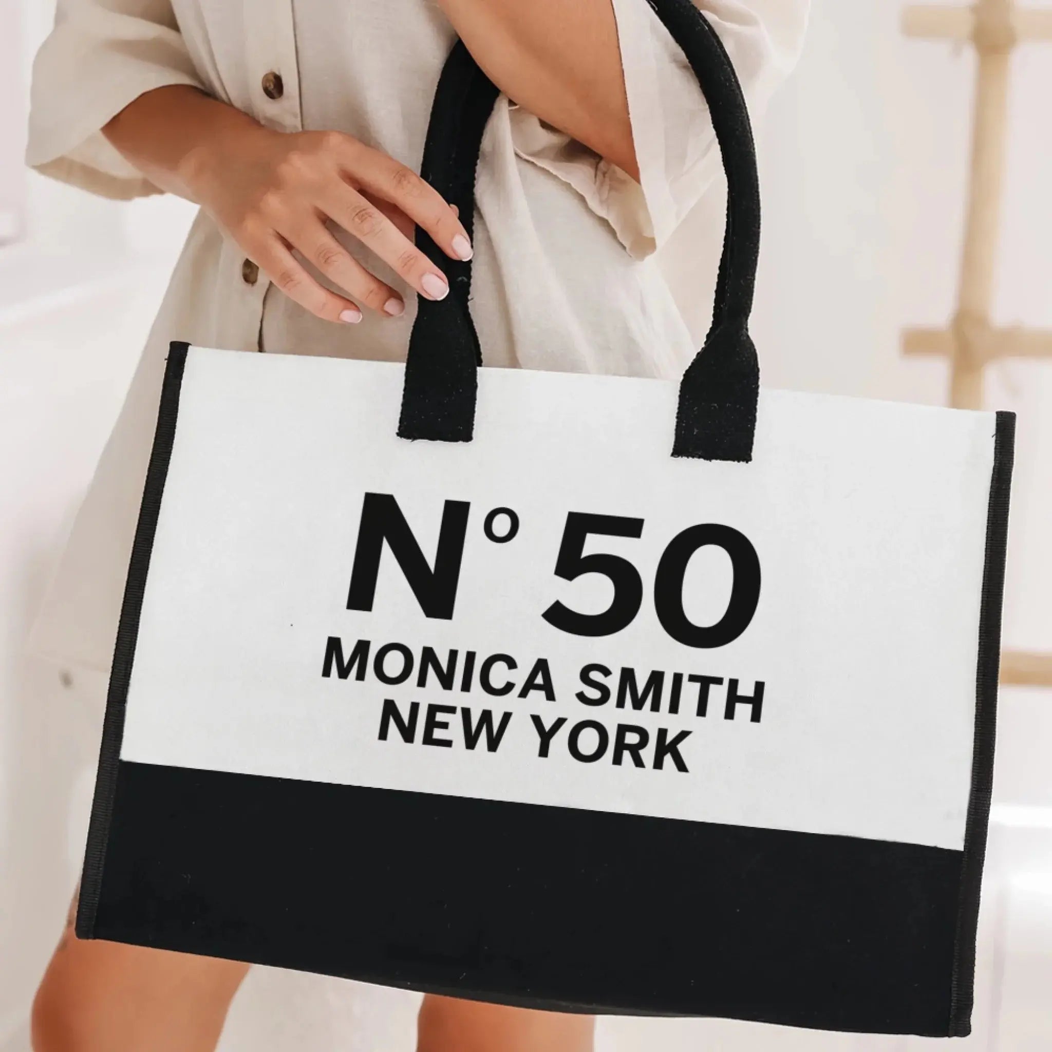 Celebrating You in Style – Personalized Birthday Canvas Tote Bag with Name & State, Custom 40th or 50th Birthday Gift for Her 2