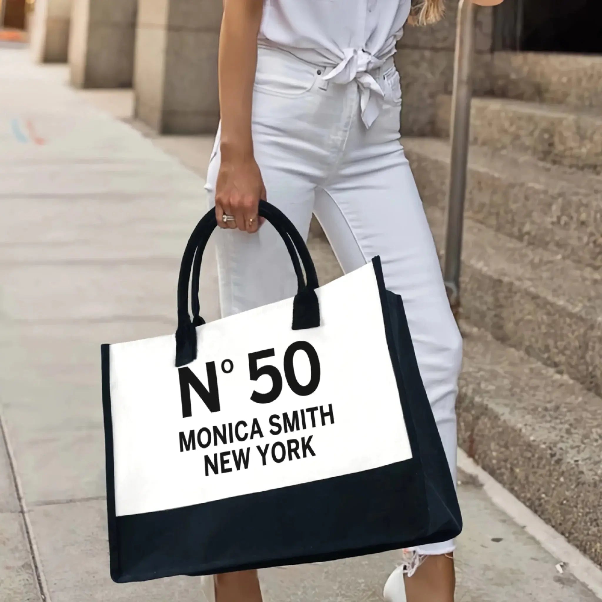 Celebrating You in Style – Personalized Birthday Canvas Tote Bag with Name & State, Custom 40th or 50th Birthday Gift for Her 3