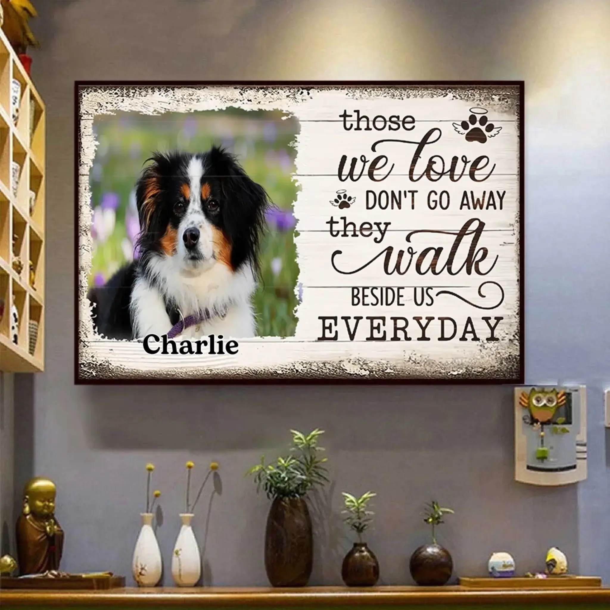 1. Those We Love Don’t Go Away – They Walk Beside Us Every Day – Personalized Horizontal Poster, Memorial Gift for Family and Loved Ones - POS-MAY25-010-HA