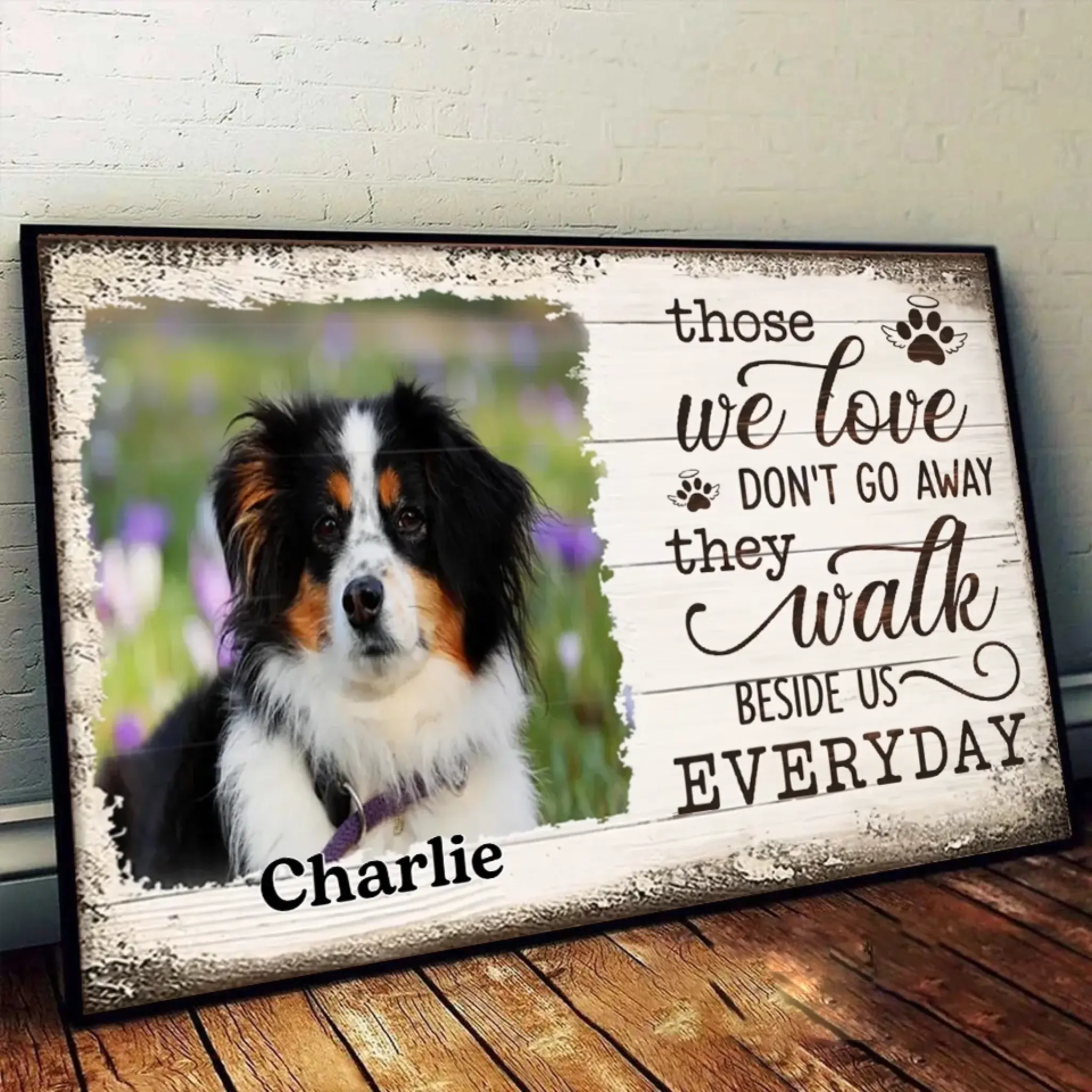 3. Those We Love Don’t Go Away – They Walk Beside Us Every Day – Personalized Horizontal Poster, Memorial Gift for Family and Loved Ones - POS-MAY25-010-HA