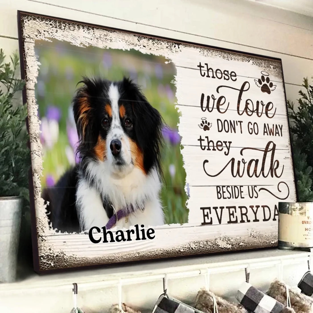 1. Those We Love Don’t Go Away – They Walk Beside Us Every Day – Personalized Horizontal Poster, Memorial Gift for Family and Loved Ones - POS-MAY25-010-HA