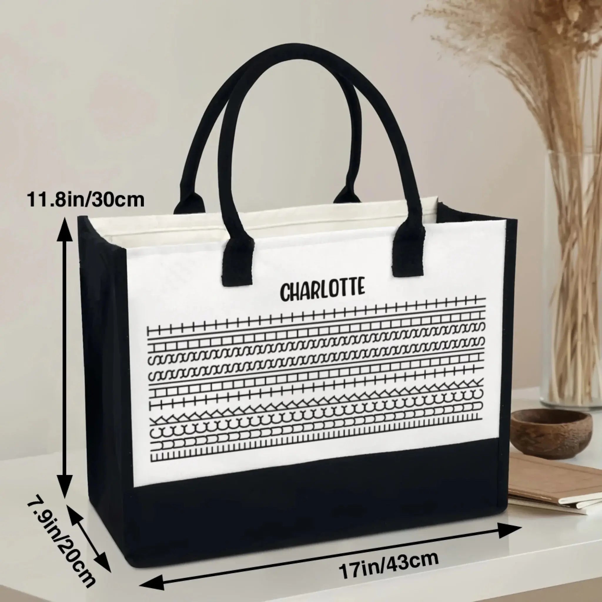 Shhh... It’s a Hidden Message – Custom Name Canvas Tote Bag, Funny and Sarcastic Gift for Coworkers and Office Besties 6