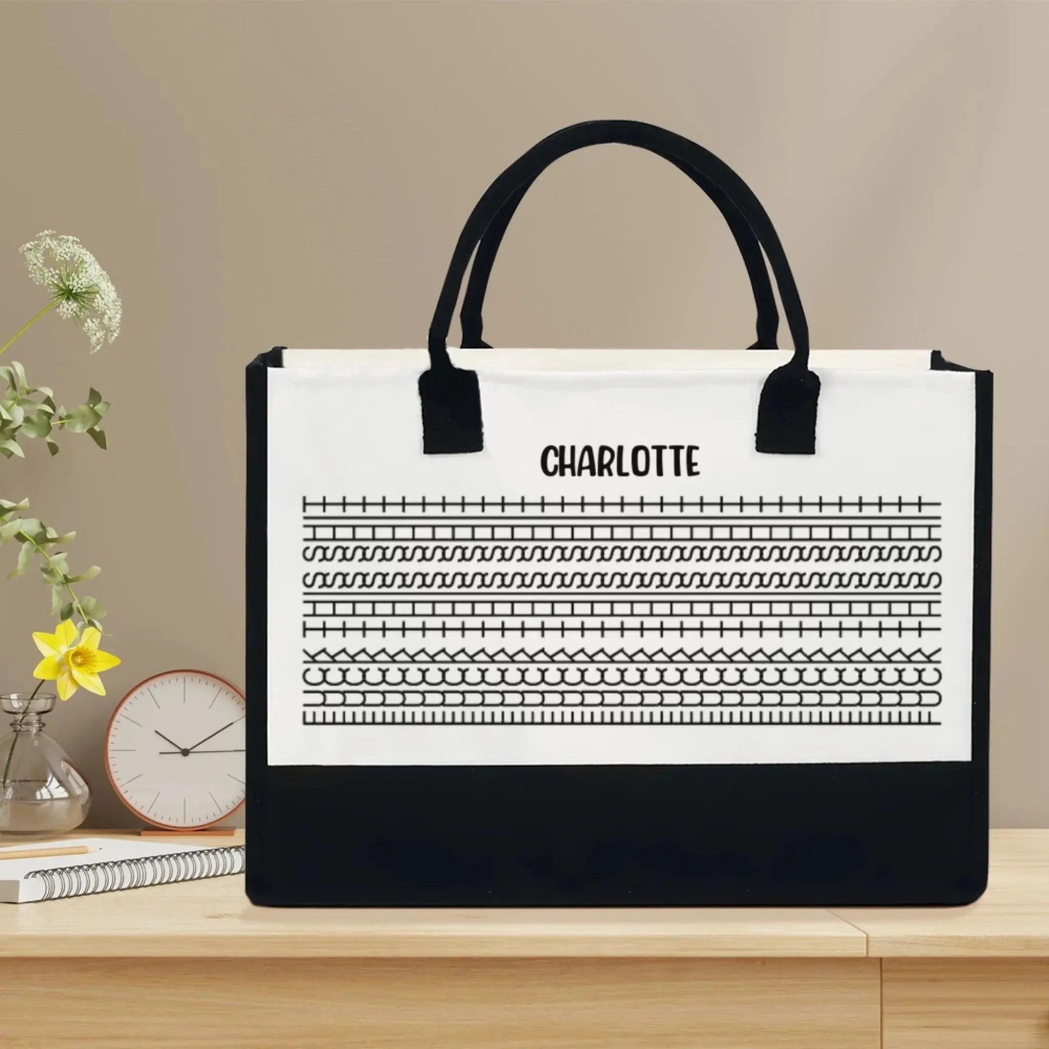Shhh... It’s a Hidden Message – Custom Name Canvas Tote Bag, Funny and Sarcastic Gift for Coworkers and Office Besties 2