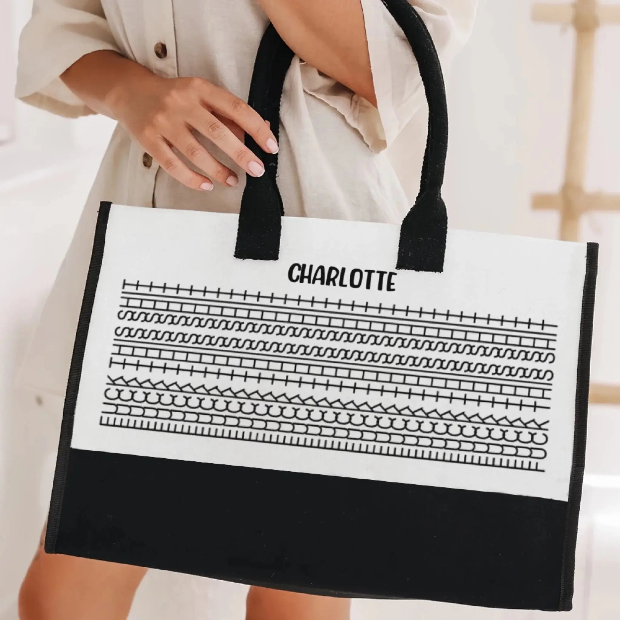 Shhh... It’s a Hidden Message – Custom Name Canvas Tote Bag, Funny and Sarcastic Gift for Coworkers and Office Besties 3