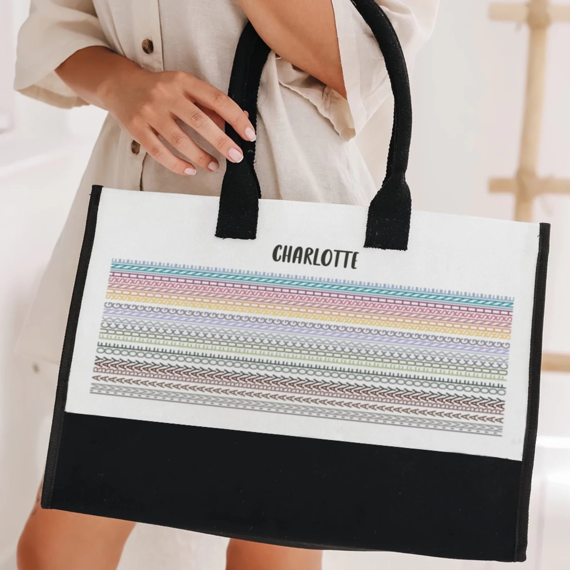 Not Just a Tote, It’s a Warning – Hidden Message Custom Name Canvas Bag, Hilarious Gift for Coworkers and Work Besties 2