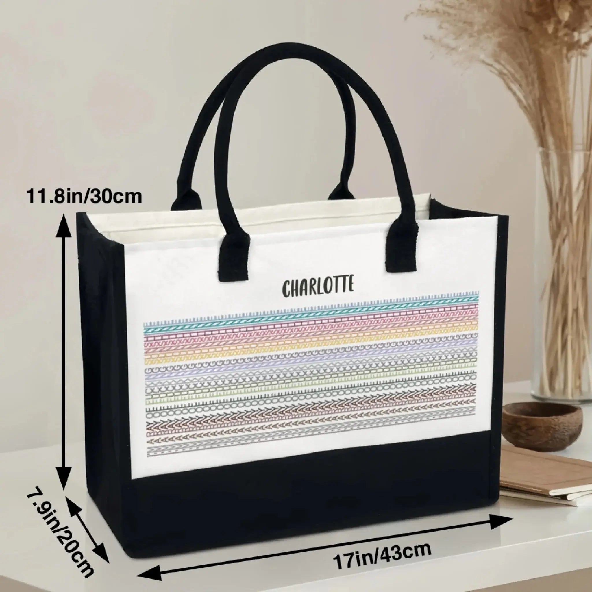 Not Just a Tote, It’s a Warning – Hidden Message Custom Name Canvas Bag, Hilarious Gift for Coworkers and Work Besties 5