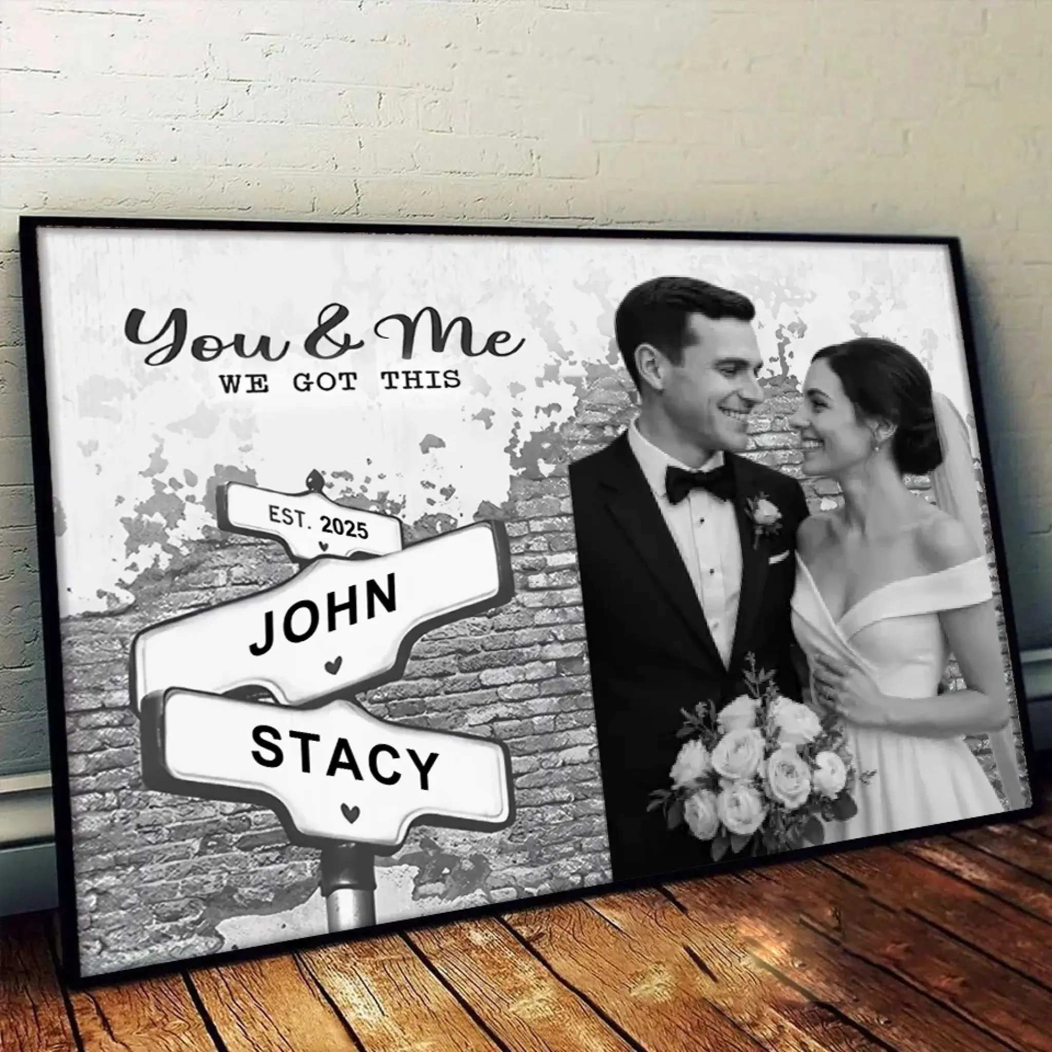 3. Custom Photo Horizontal Poster – Personalized Anniversary Gift for Husband or Wife - POS-MAY25-020-HA
