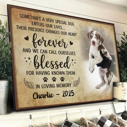 2. Sometimes a Very Special Dog Enters Our Lives – Personalized Horizontal Poster with Photo Upload, Heartfelt Gift for Dog Lovers POS-MAY25-006-HA