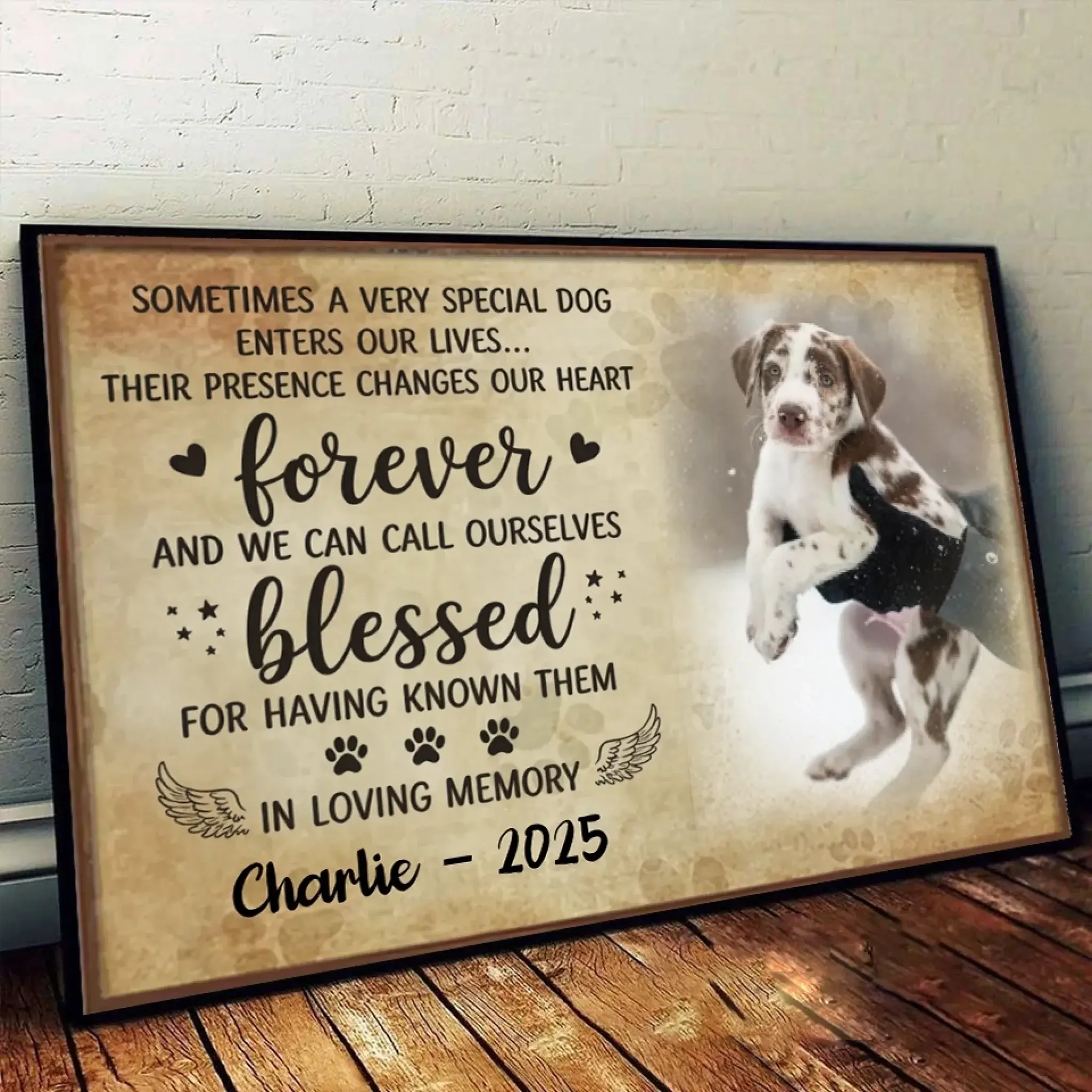 3. Sometimes a Very Special Dog Enters Our Lives – Personalized Horizontal Poster with Photo Upload, Heartfelt Gift for Dog Lovers POS-MAY25-006-HA