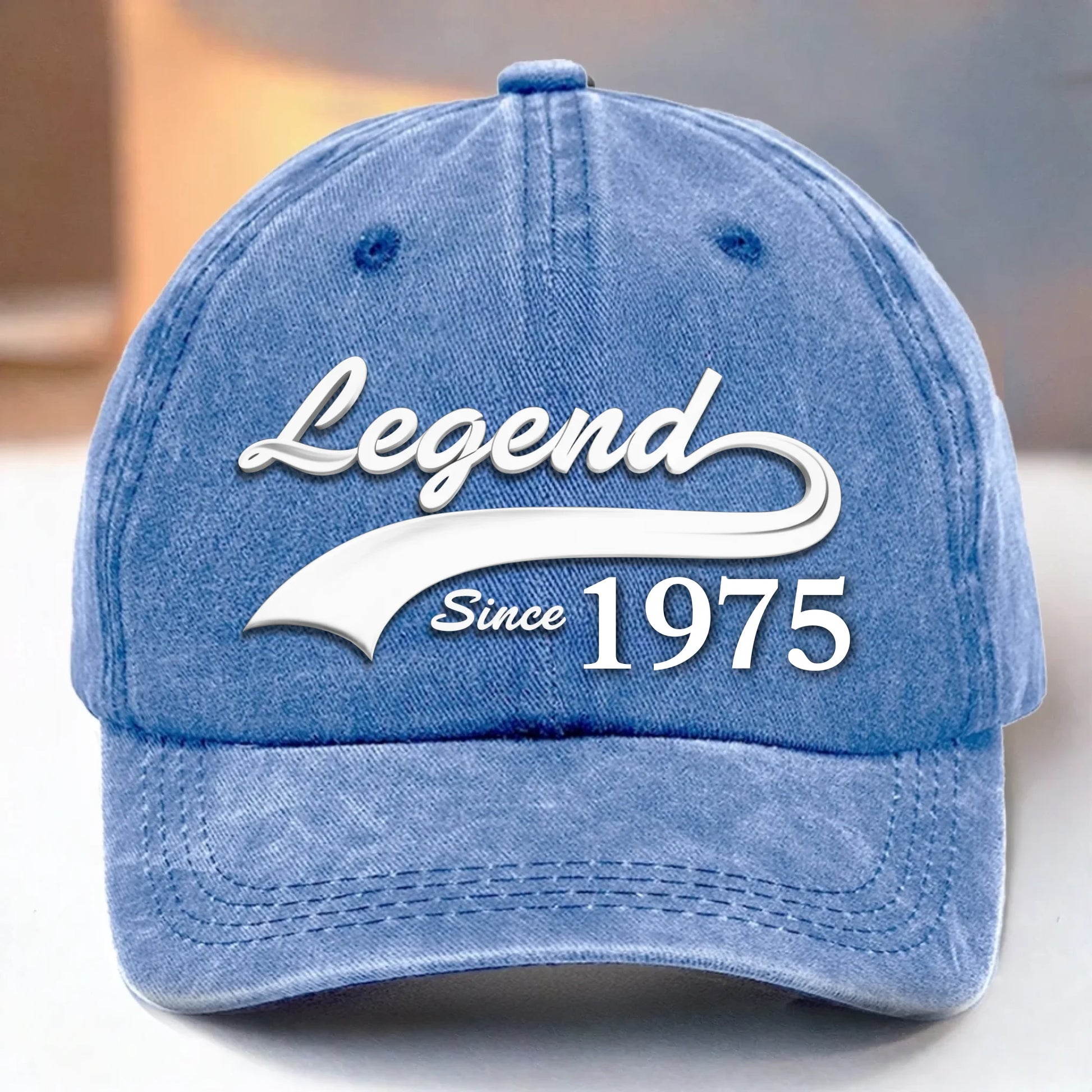 light blue hat