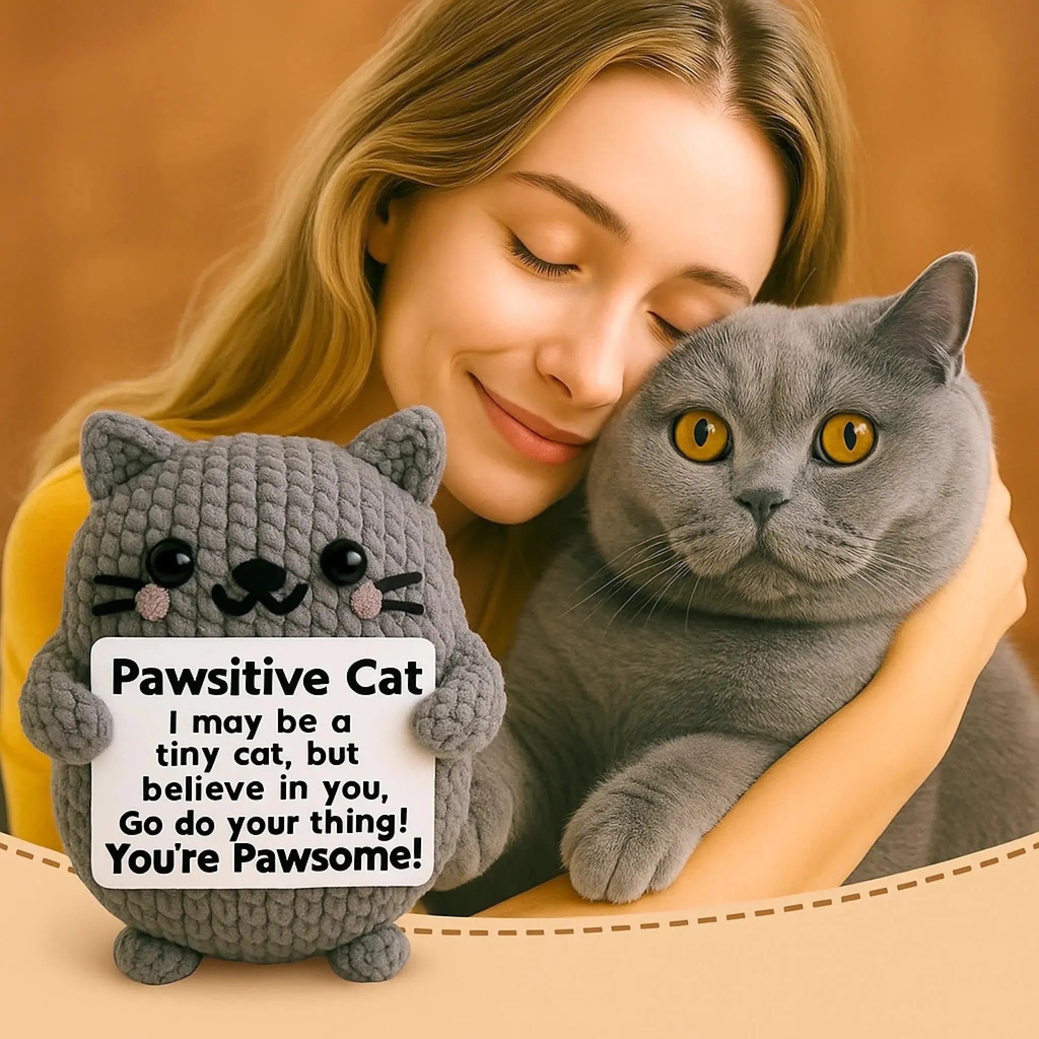 Pawsitive Vibes Only – Cat Crochet Design, Thoughtful Gift for Pet Owners and Cat Lovers 4