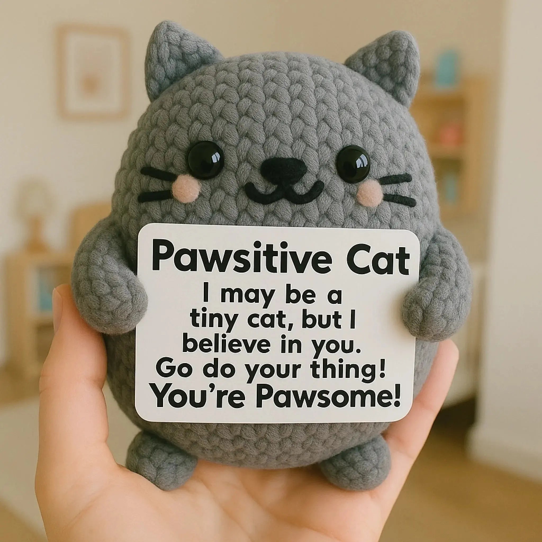 Pawsitive Vibes Only – Cat Crochet Design, Thoughtful Gift for Pet Owners and Cat Lovers