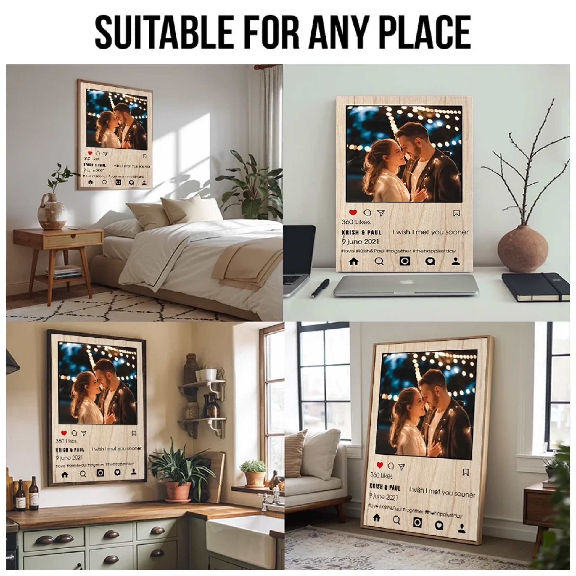 4. Instagram Style Moments – Personalized Vertical Photo Poster, Custom Gift to Capture and Share Your Favorite Memories