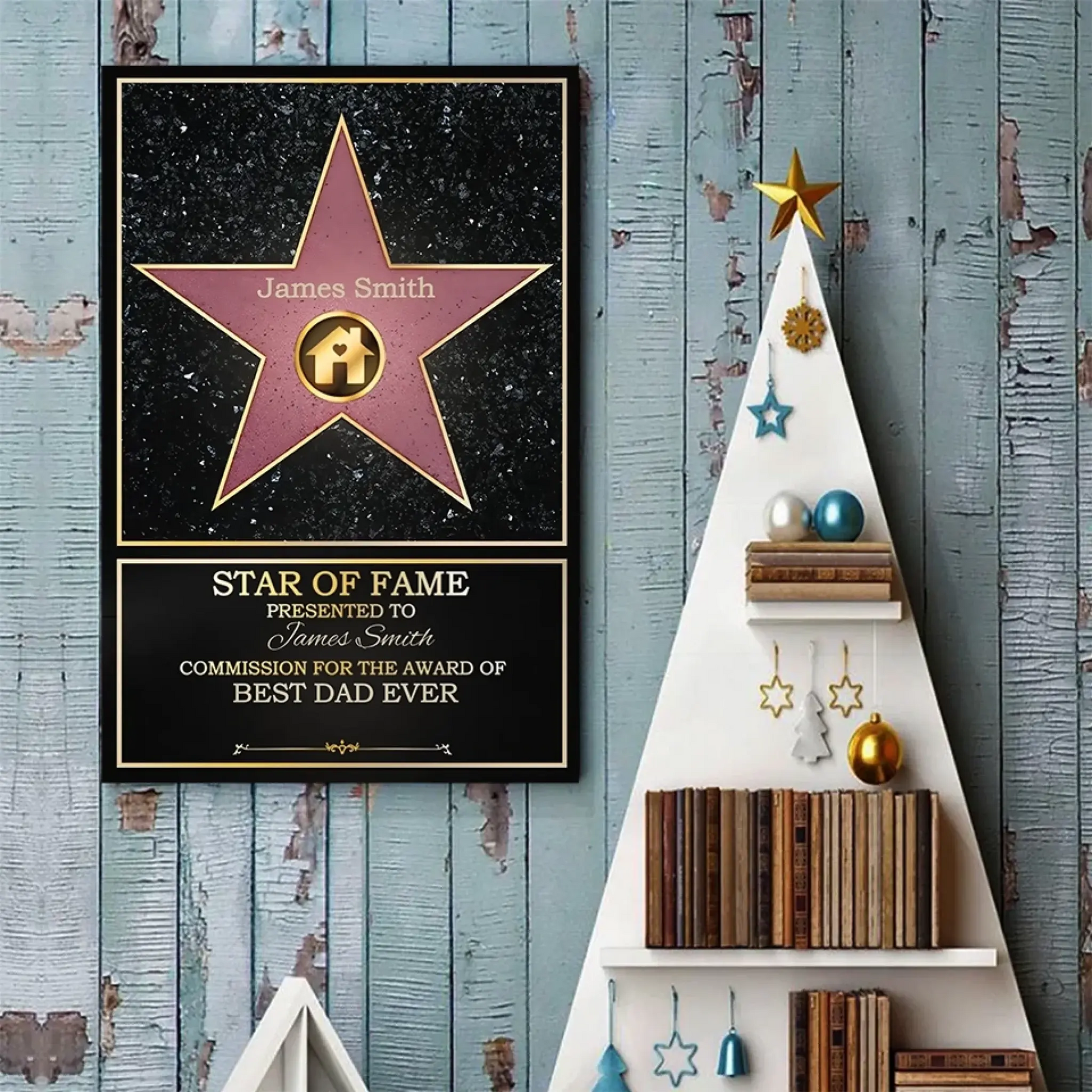 3. Star of Fame – Best Mom & Dad of the Year Personalized Vertical Poster, Custom Family Gift for Mother’s Day, Father’s Day, or Birthdays