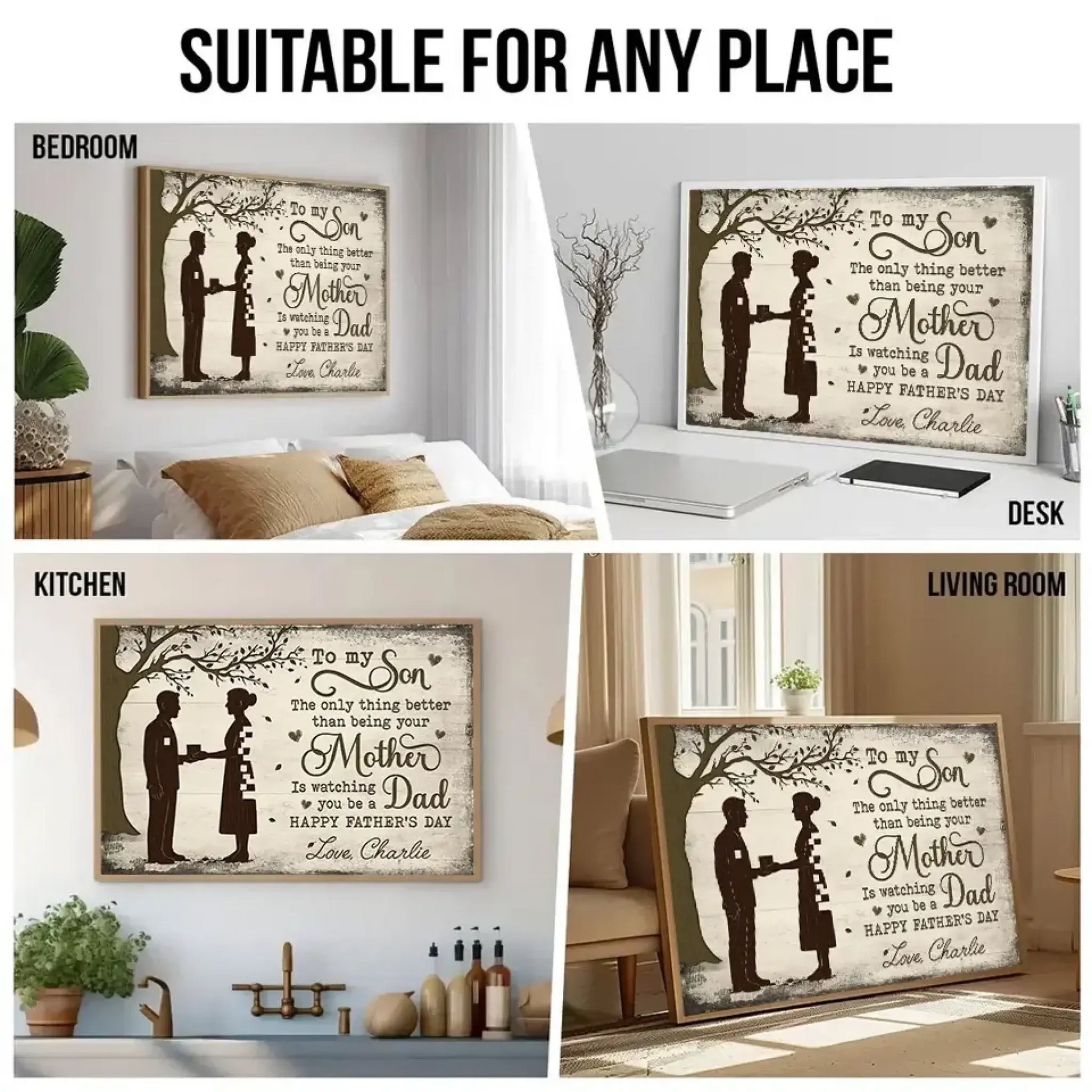5. The Only Thing Better Than Being Your Mother Is Watching You Be a Dad – Family Personalized Horizontal Poster, Father’s Day Gift for Son - POS-MAY25-003-HA