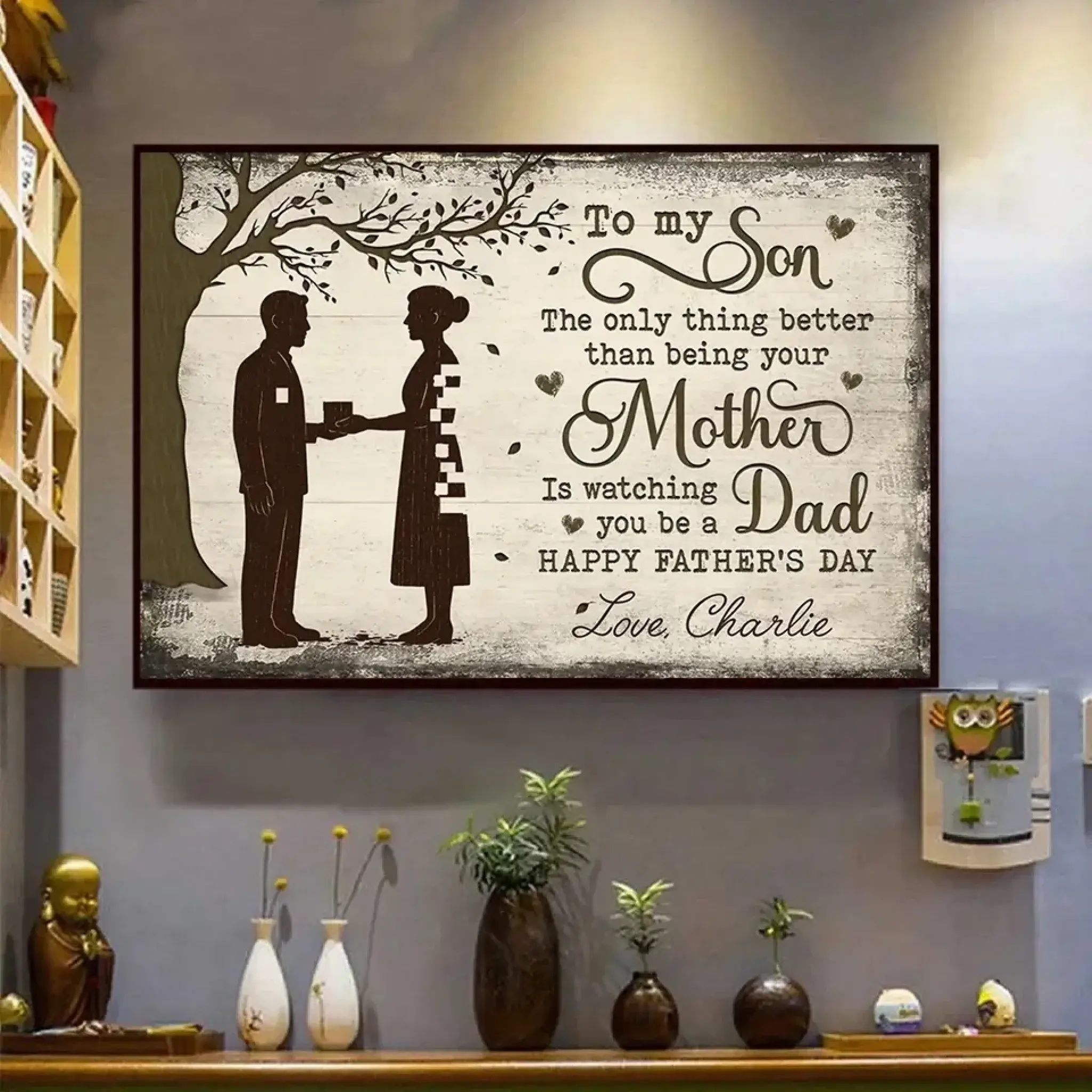 6. The Only Thing Better Than Being Your Mother Is Watching You Be a Dad – Family Personalized Horizontal Poster, Father’s Day Gift for Son - POS-MAY25-003-HA