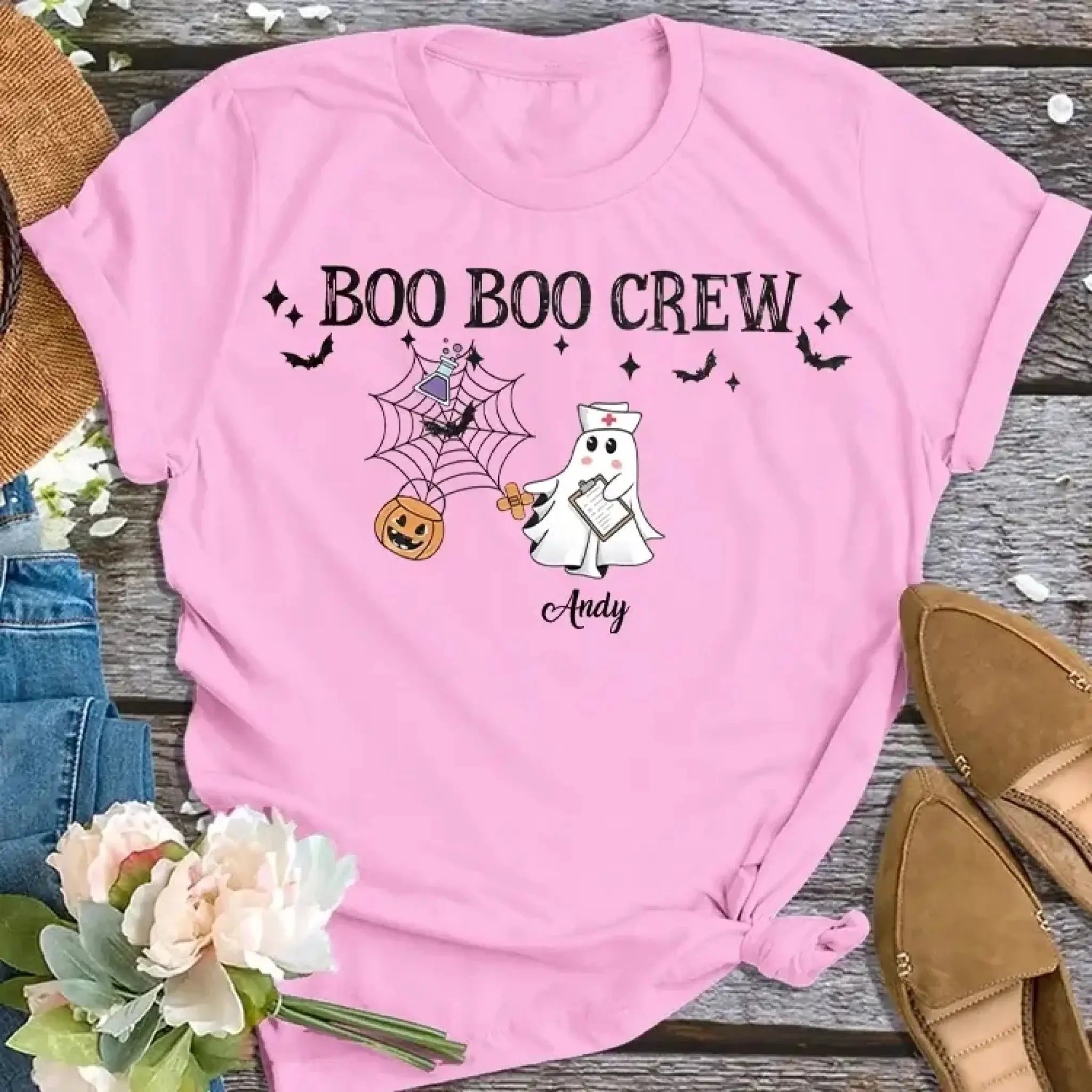 1. Boo Boo Crew Tee – Halloween Nurse Gift