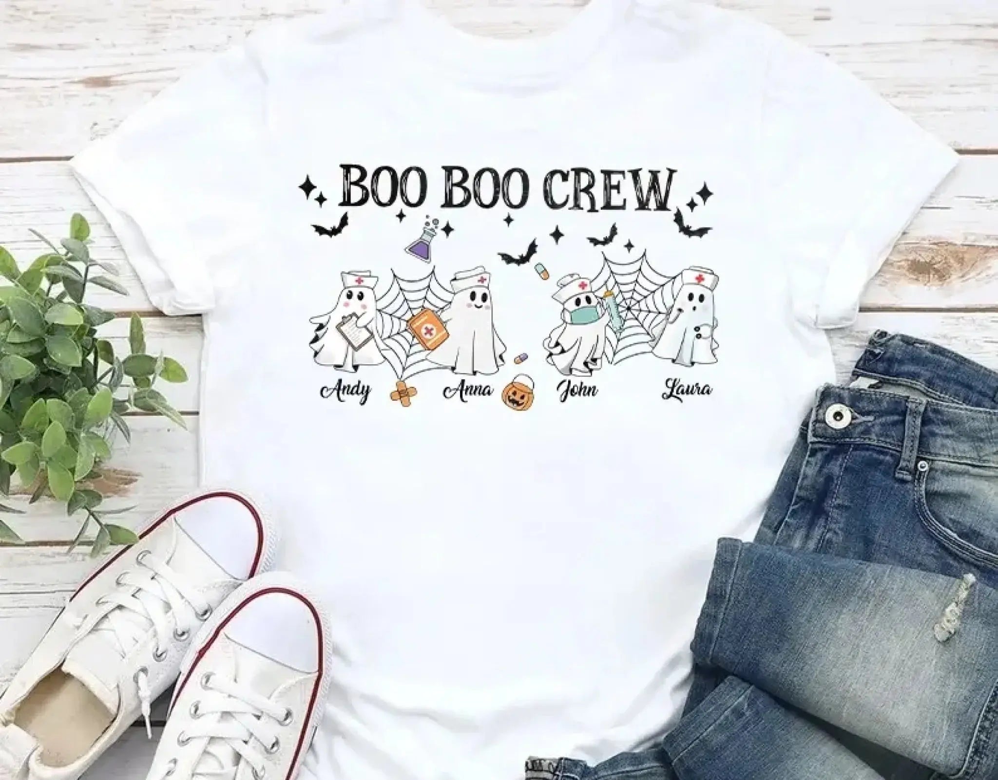 4. Boo Boo Crew Tee – Halloween Nurse Gift