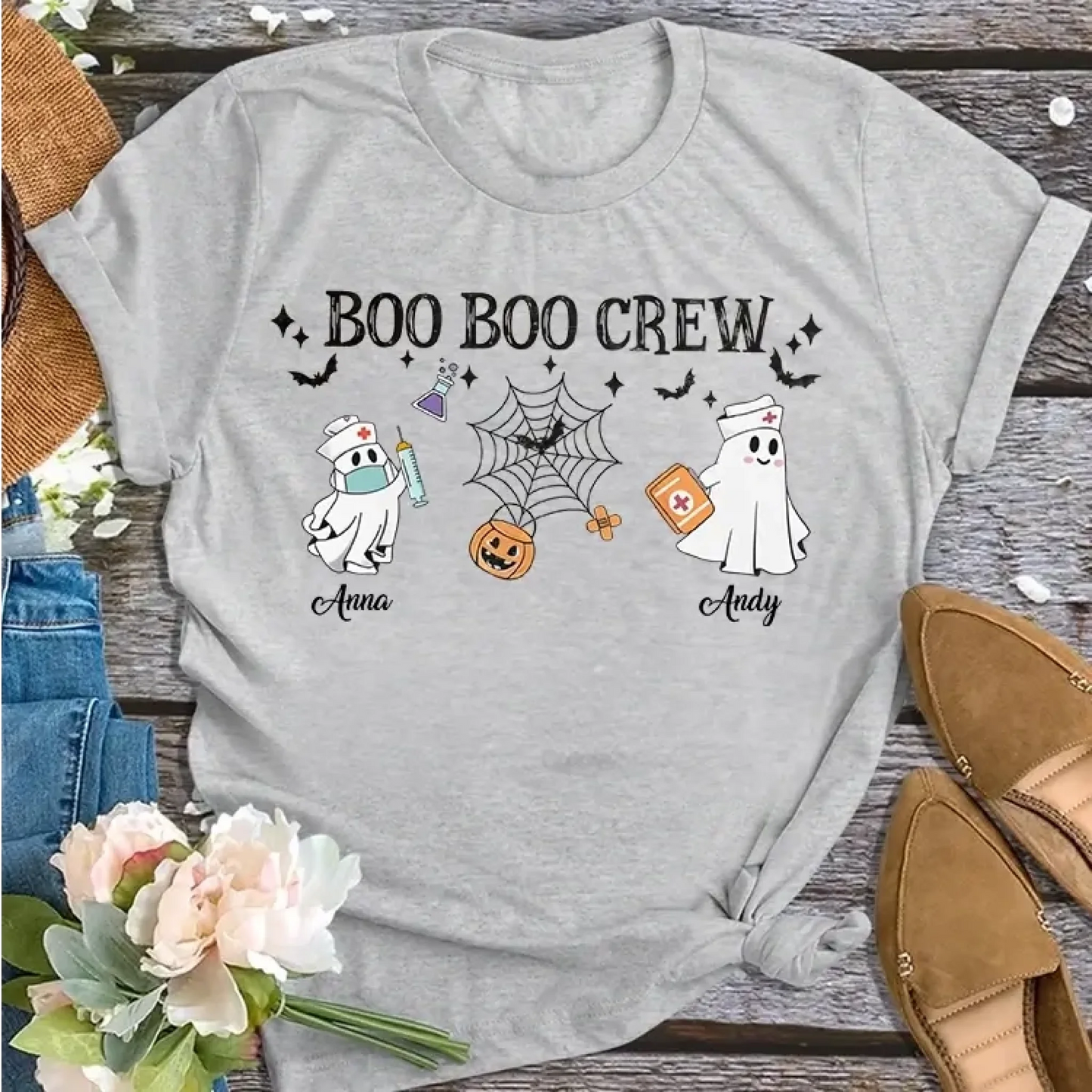2. Boo Boo Crew Tee – Halloween Nurse Gift