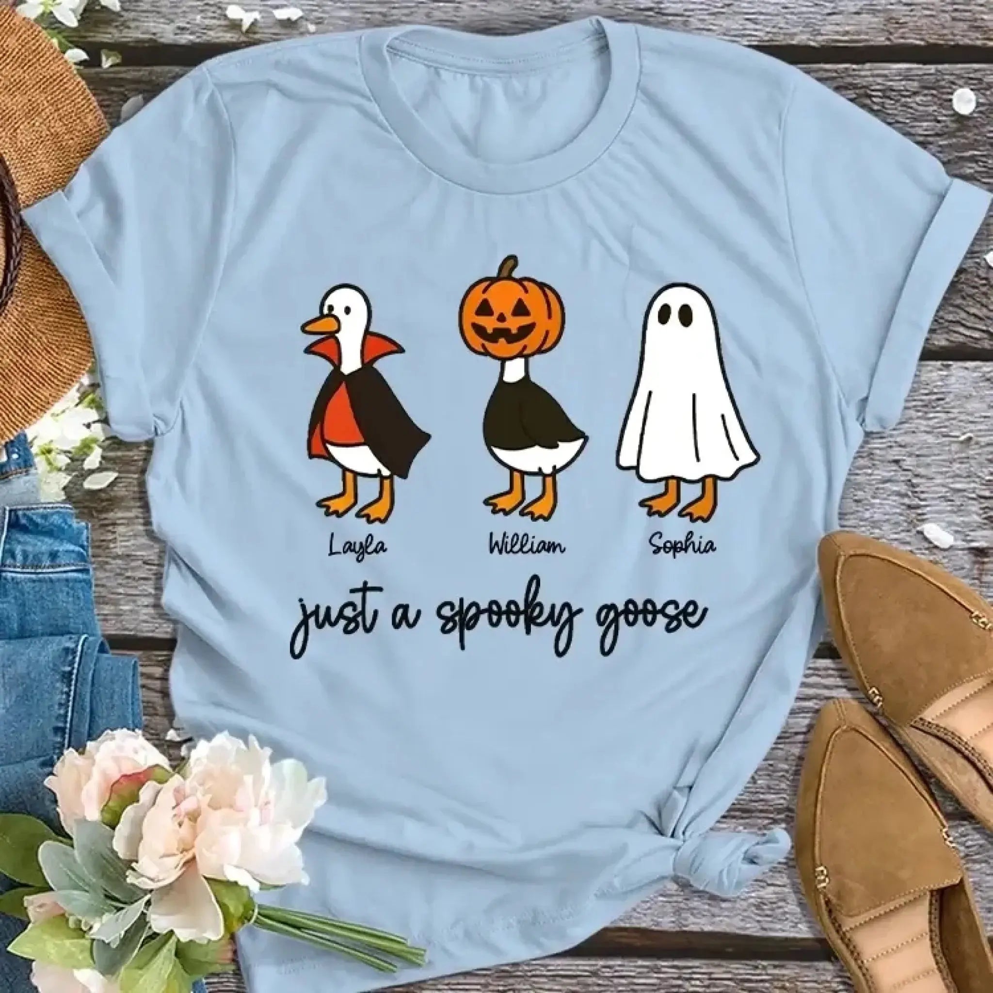 2. Just a Spooky Goose – Funny Halloween Goose T-Shirt, Humorous and Festive Gift for the Spooky Season copy