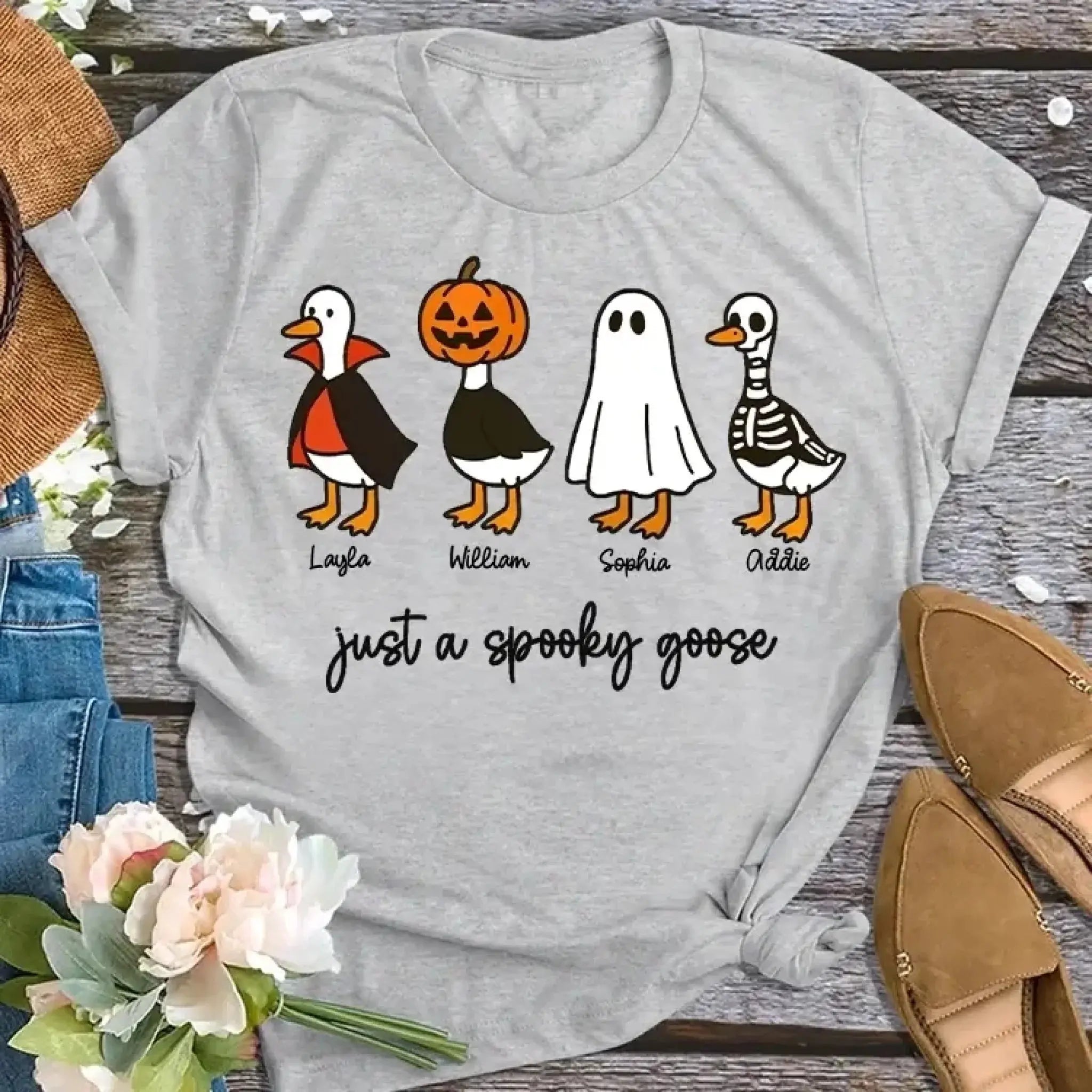 3. Just a Spooky Goose – Funny Halloween Goose T-Shirt, Humorous and Festive Gift for the Spooky Season copy