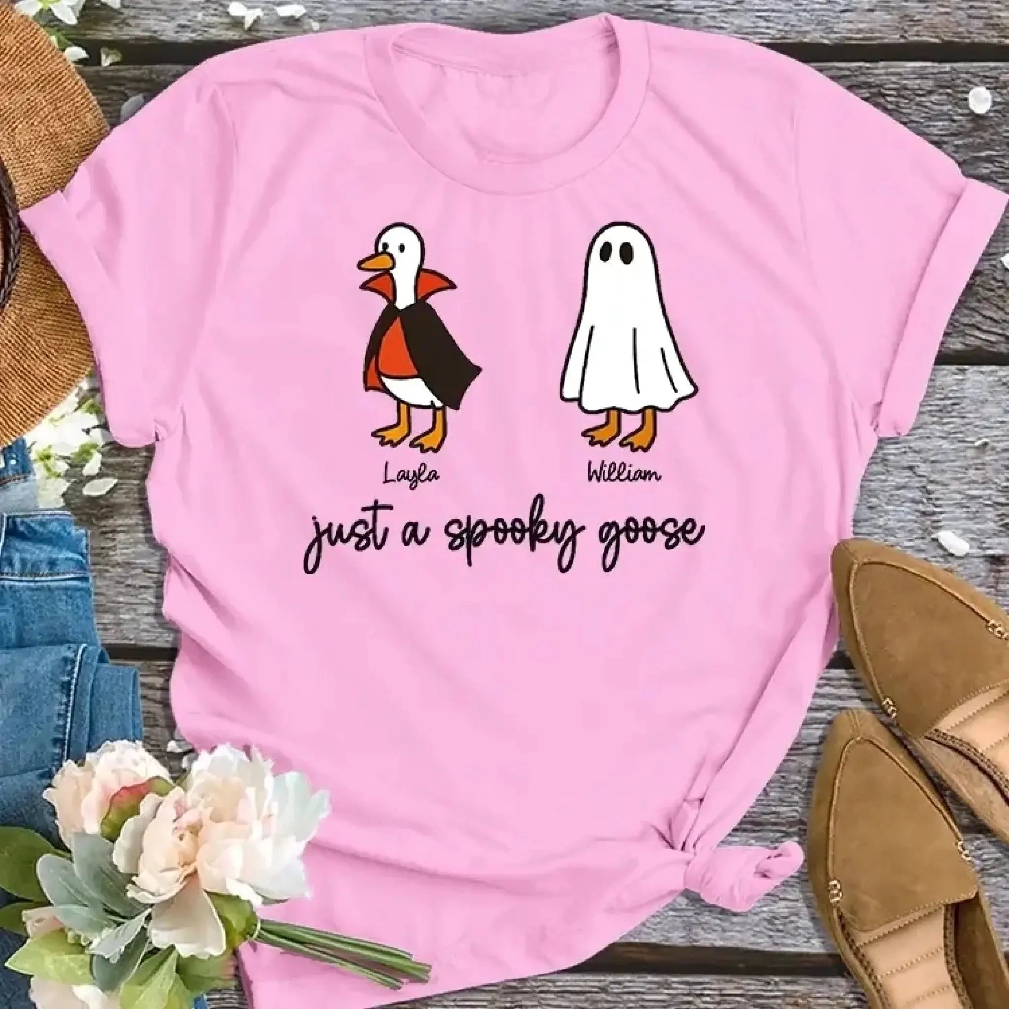 1. Just a Spooky Goose – Funny Halloween Goose T-Shirt, Humorous and Festive Gift for the Spooky Season copy
