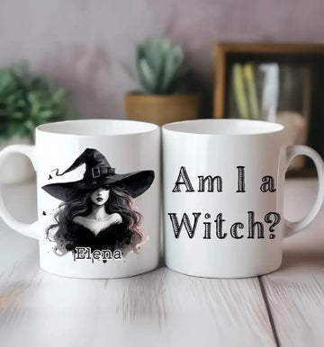 3. Am I a Witch Personalized Halloween Mug