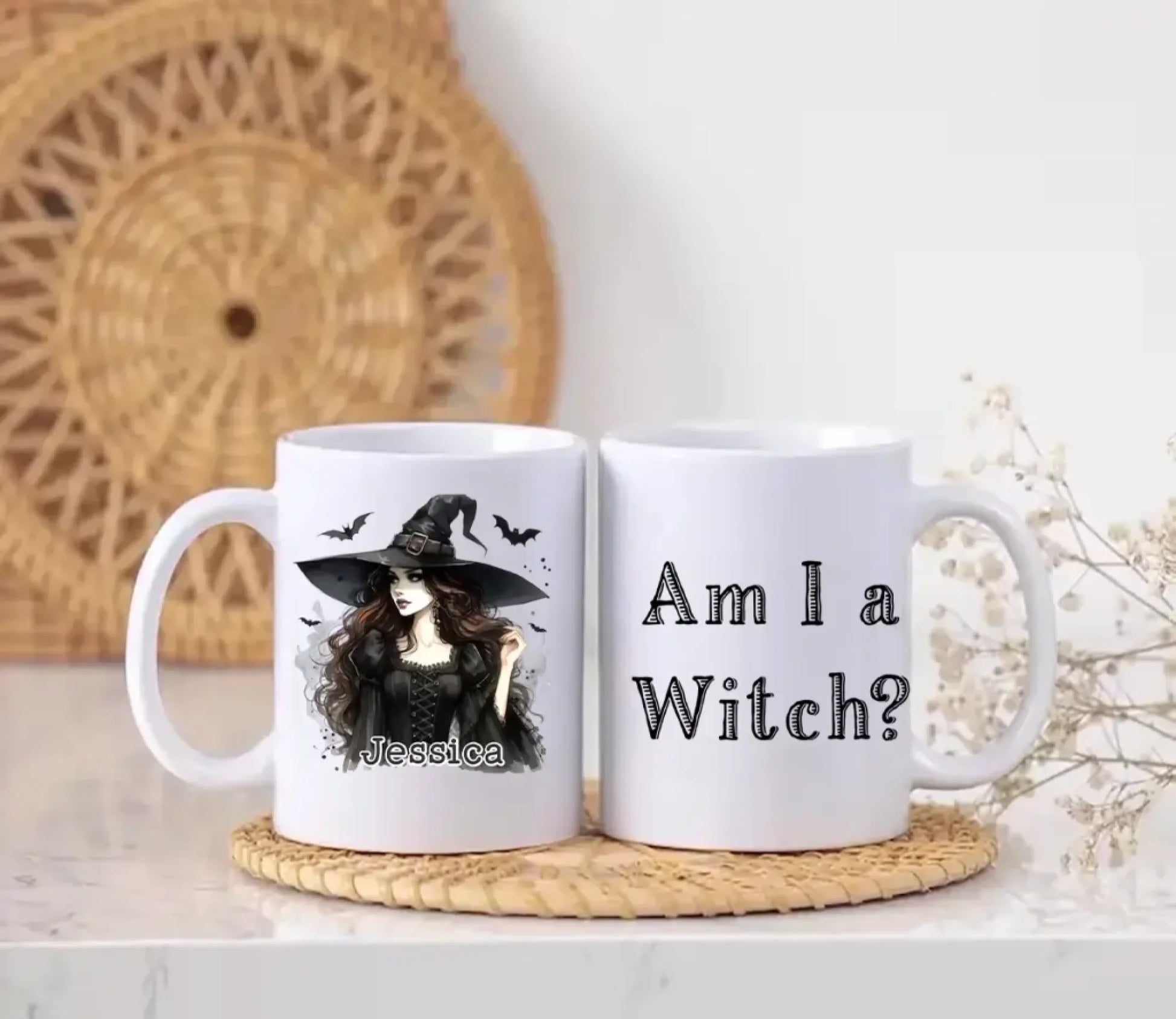 2. Am I a Witch Personalized Halloween Mug