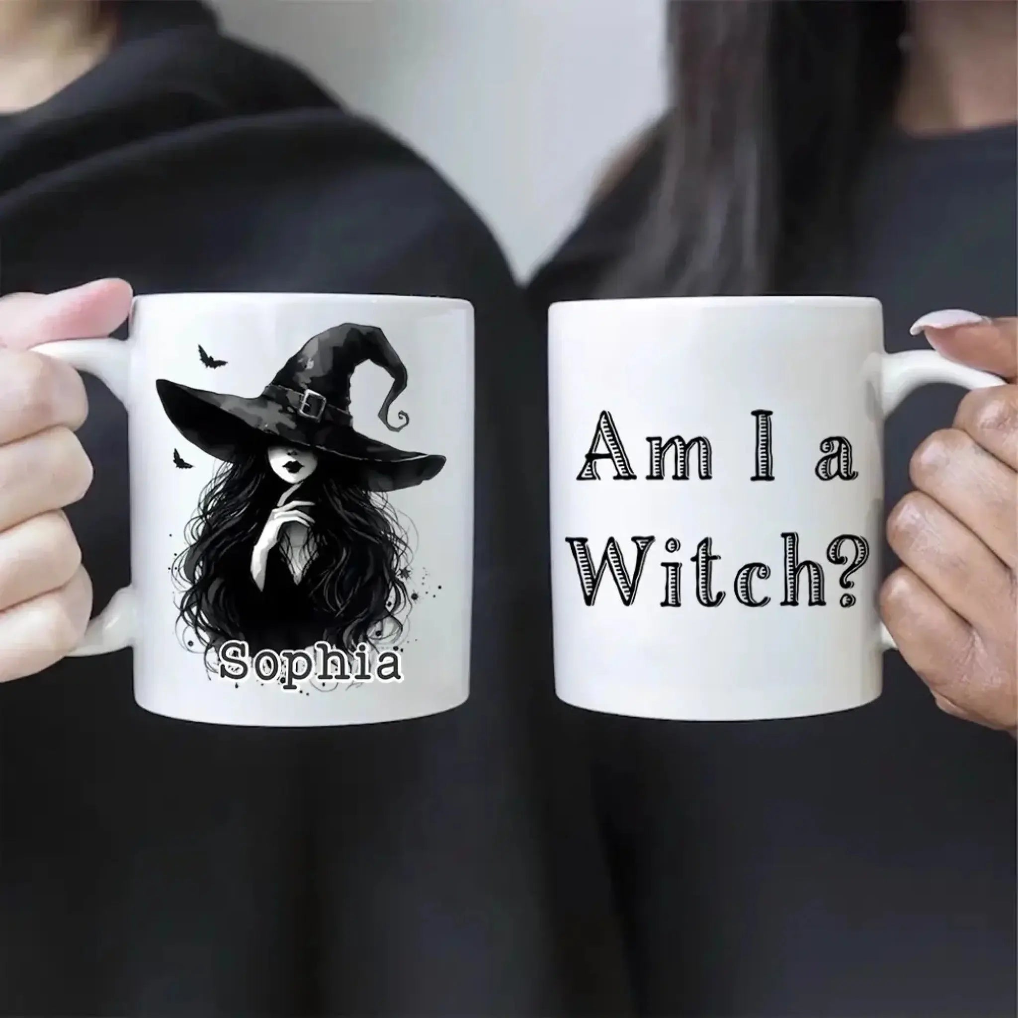 1. Am I a Witch Personalized Halloween Mug