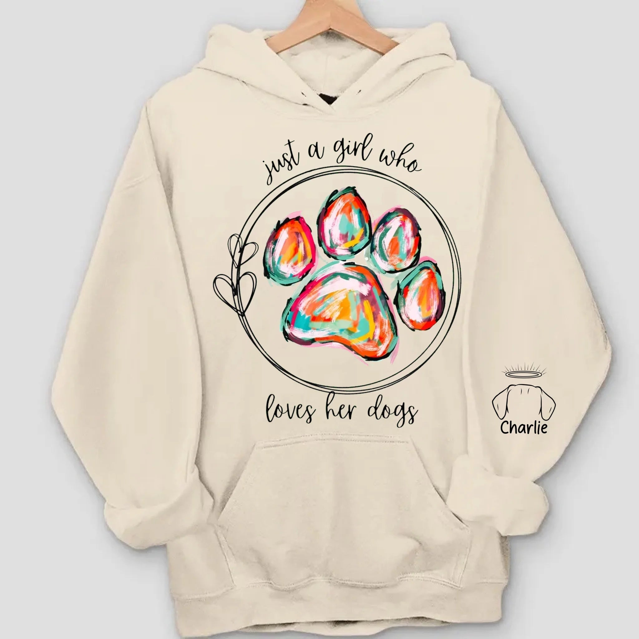 Just a Girl Who Loves Her Dogs Sweatshirt, Hoodie, Memorial Gift for Dog Moms