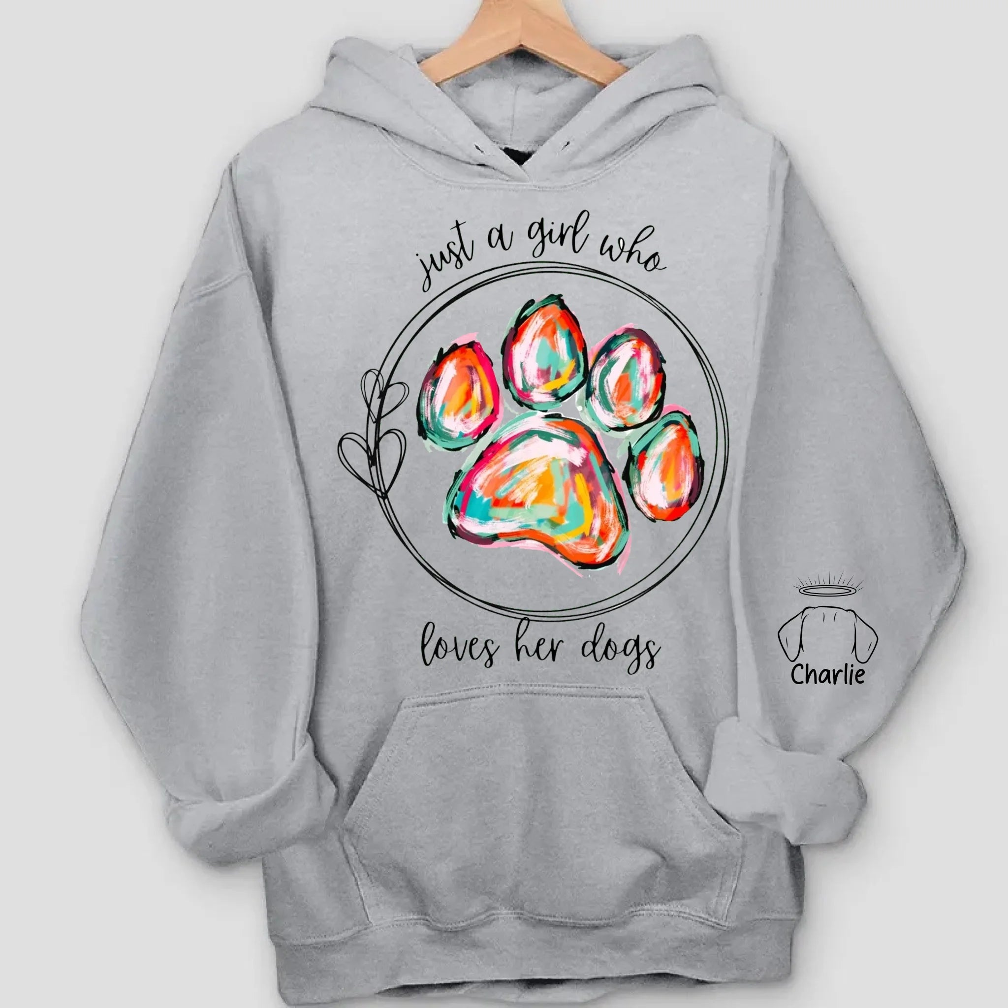 Just a Girl Who Loves Her Dogs Sweatshirt, Hoodie, Memorial Gift for Dog Moms