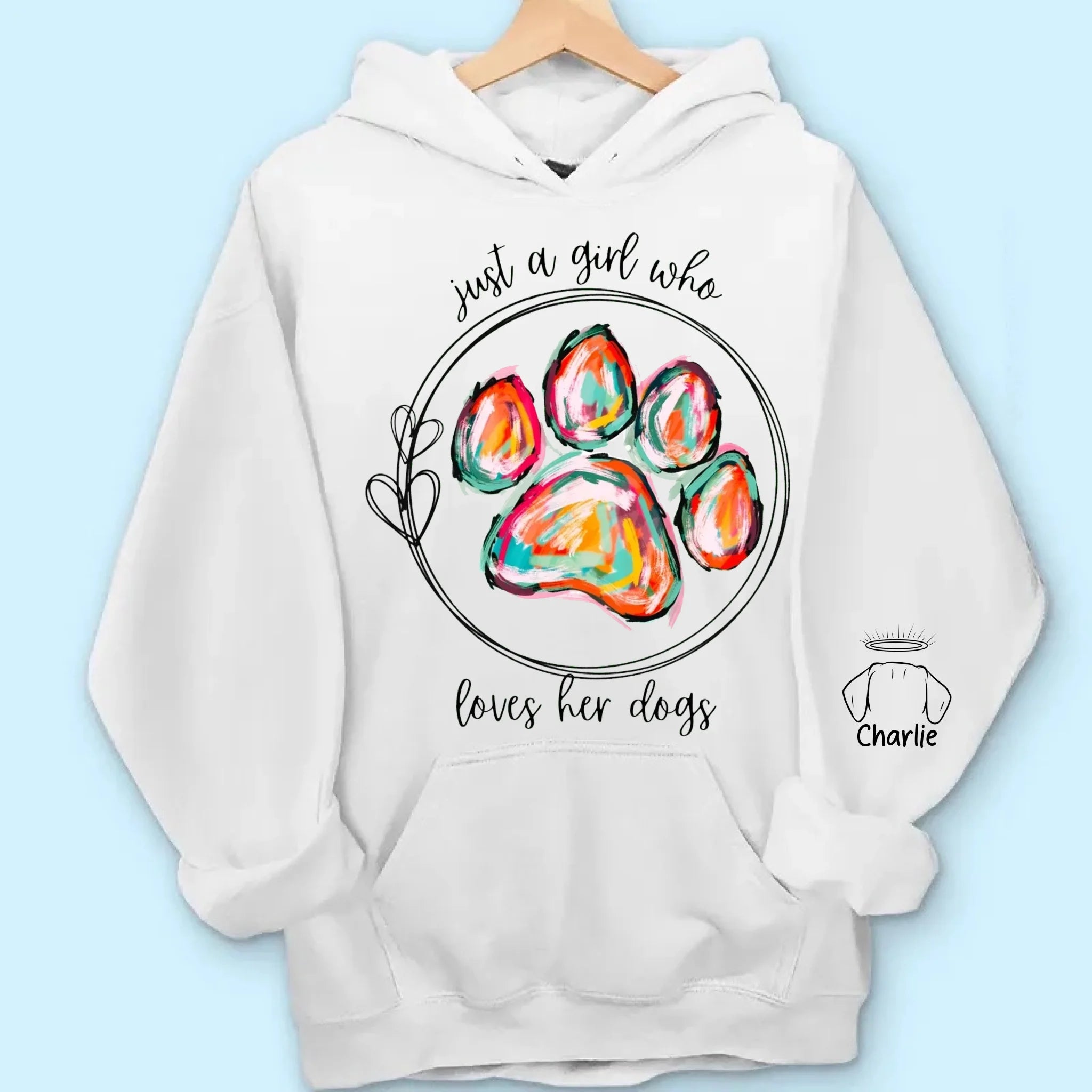 Just a Girl Who Loves Her Dogs Sweatshirt, Hoodie, Memorial Gift for Dog Moms