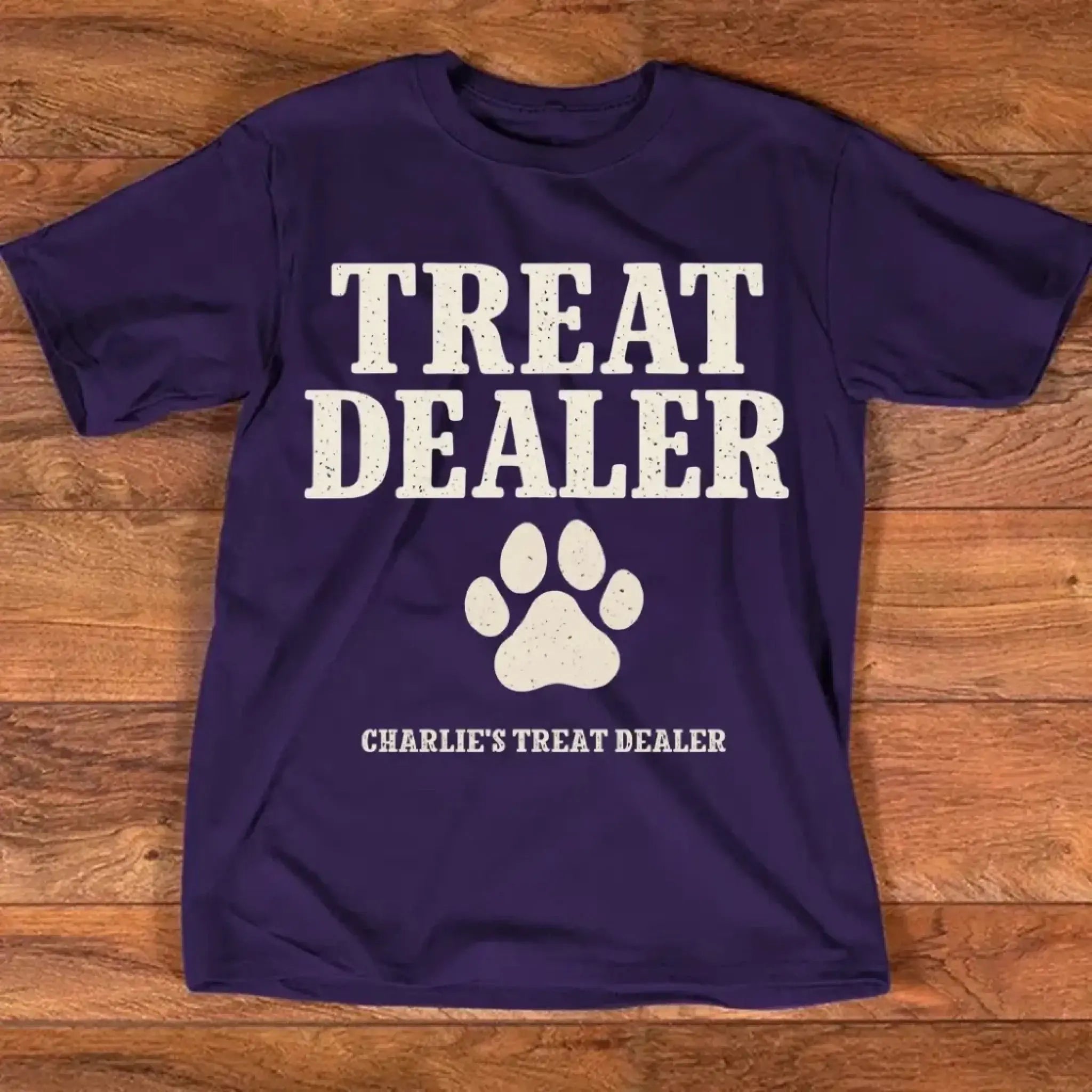 5. Personalized Treat Dealer Shirt — Unique Gift for Pet Owners & Trainers