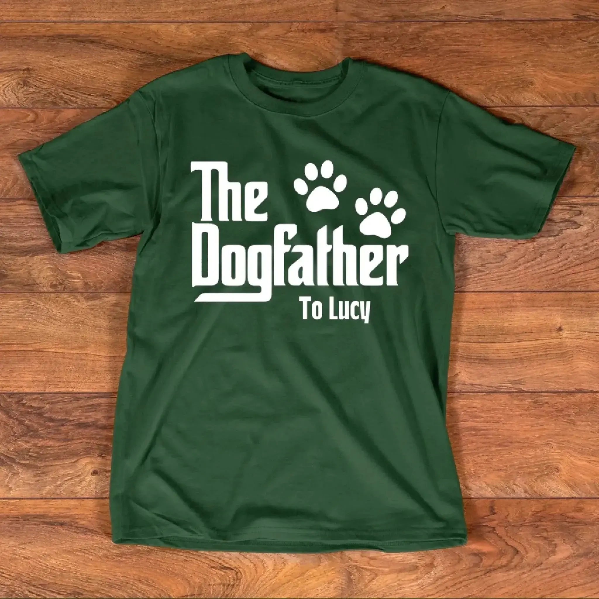 2. The Dogfather Personalized T-Shirt – Custom Dog Name, Gift for Pet Lovers