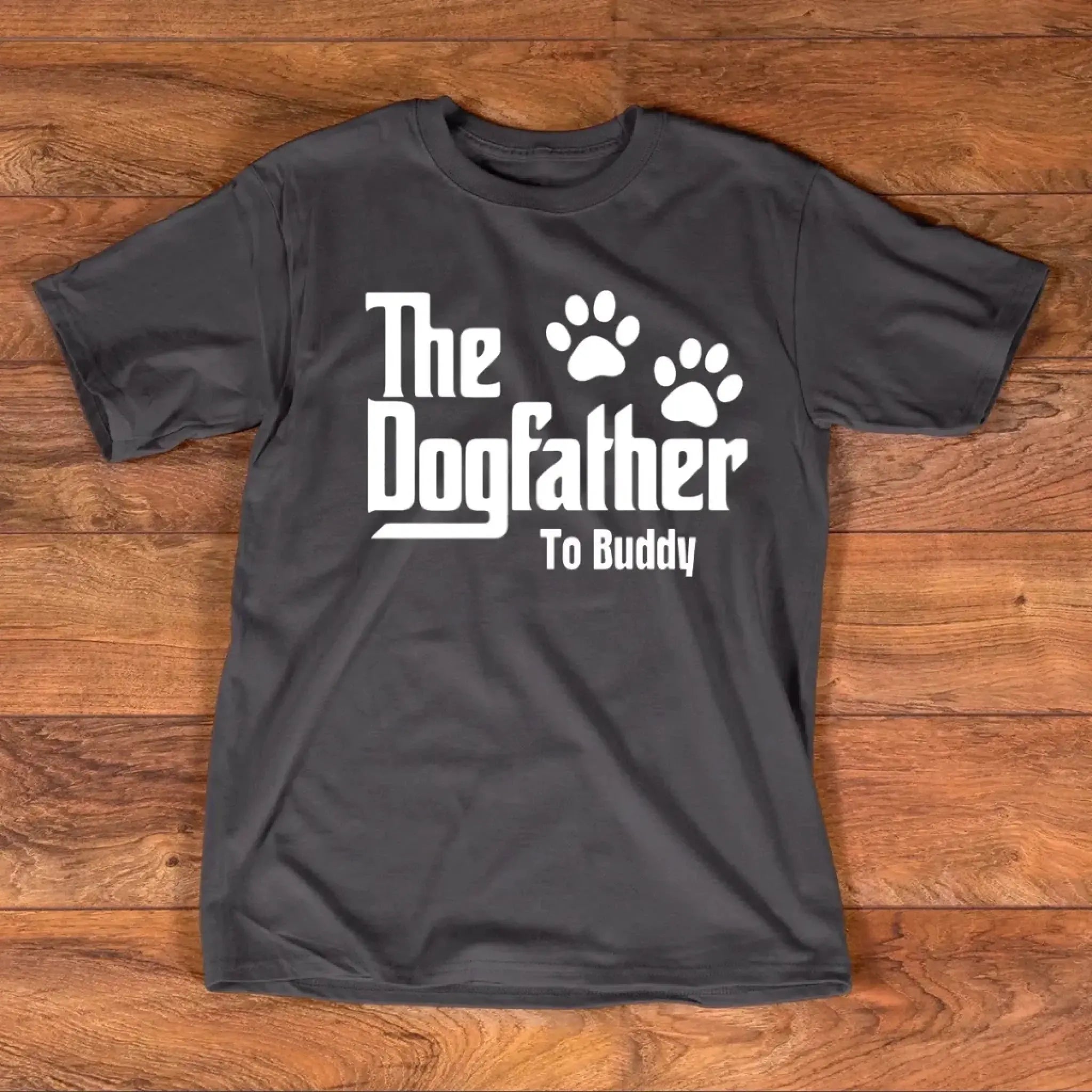 1. The Dogfather Personalized T-Shirt – Custom Dog Name, Gift for Pet Lovers