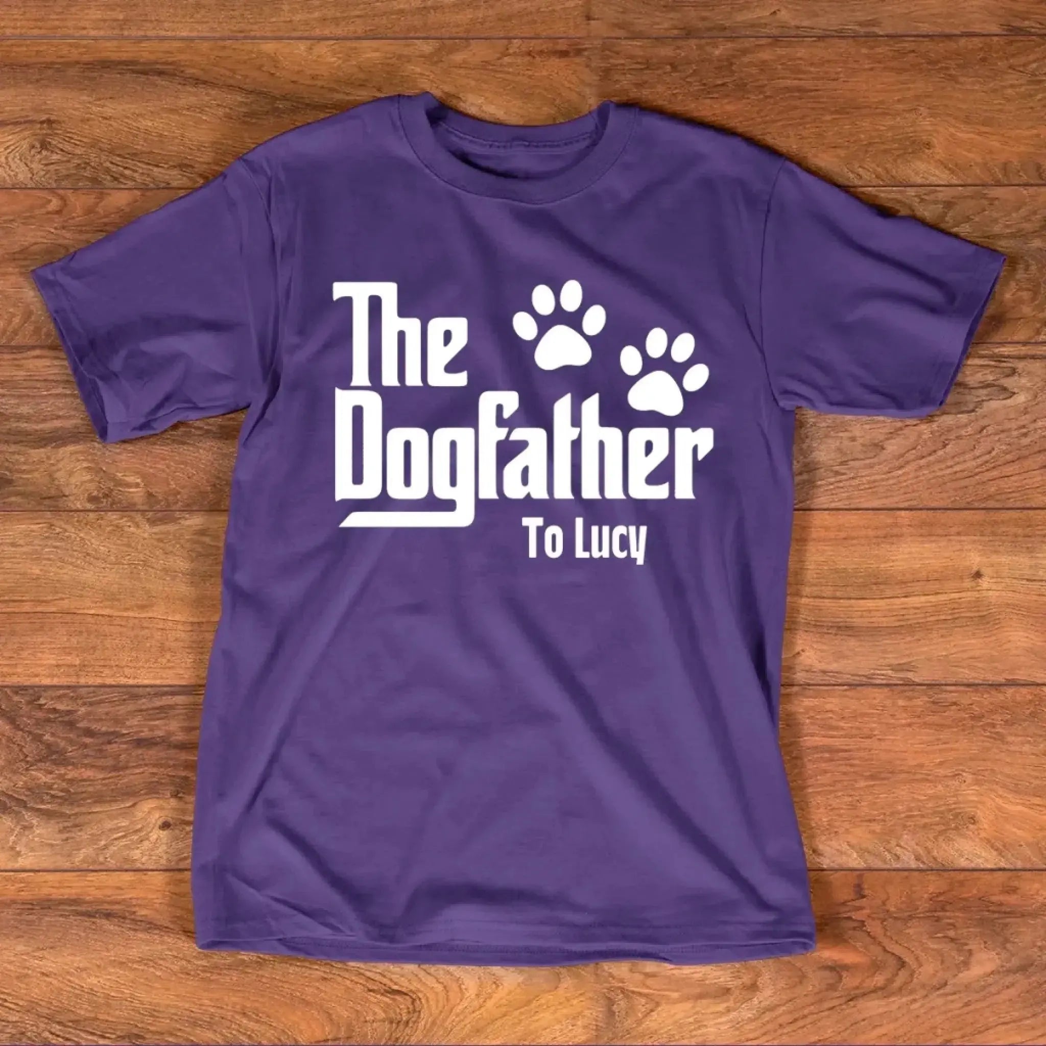 5. The Dogfather Personalized T-Shirt – Custom Dog Name, Gift for Pet Lovers