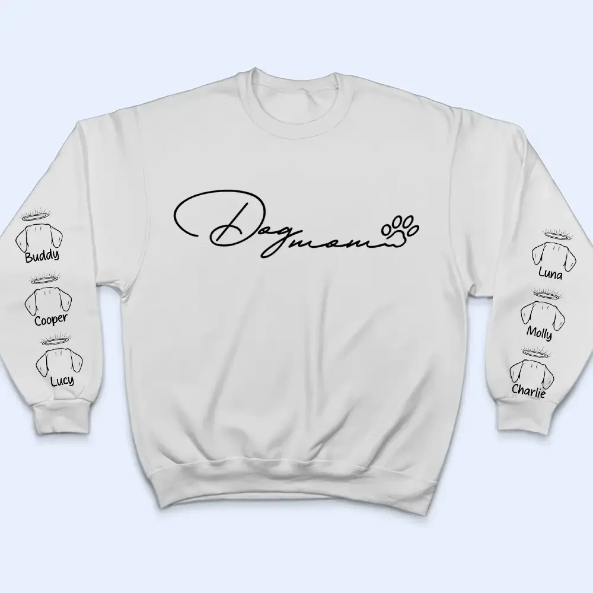 1. Dog Mom Hoodie with Paw Print – Cute Minimalist Sweatshirt for Dog Lovers