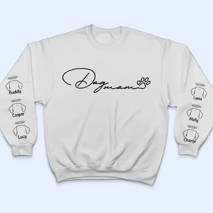 1. Dog Mom Hoodie with Paw Print – Cute Minimalist Sweatshirt for Dog Lovers