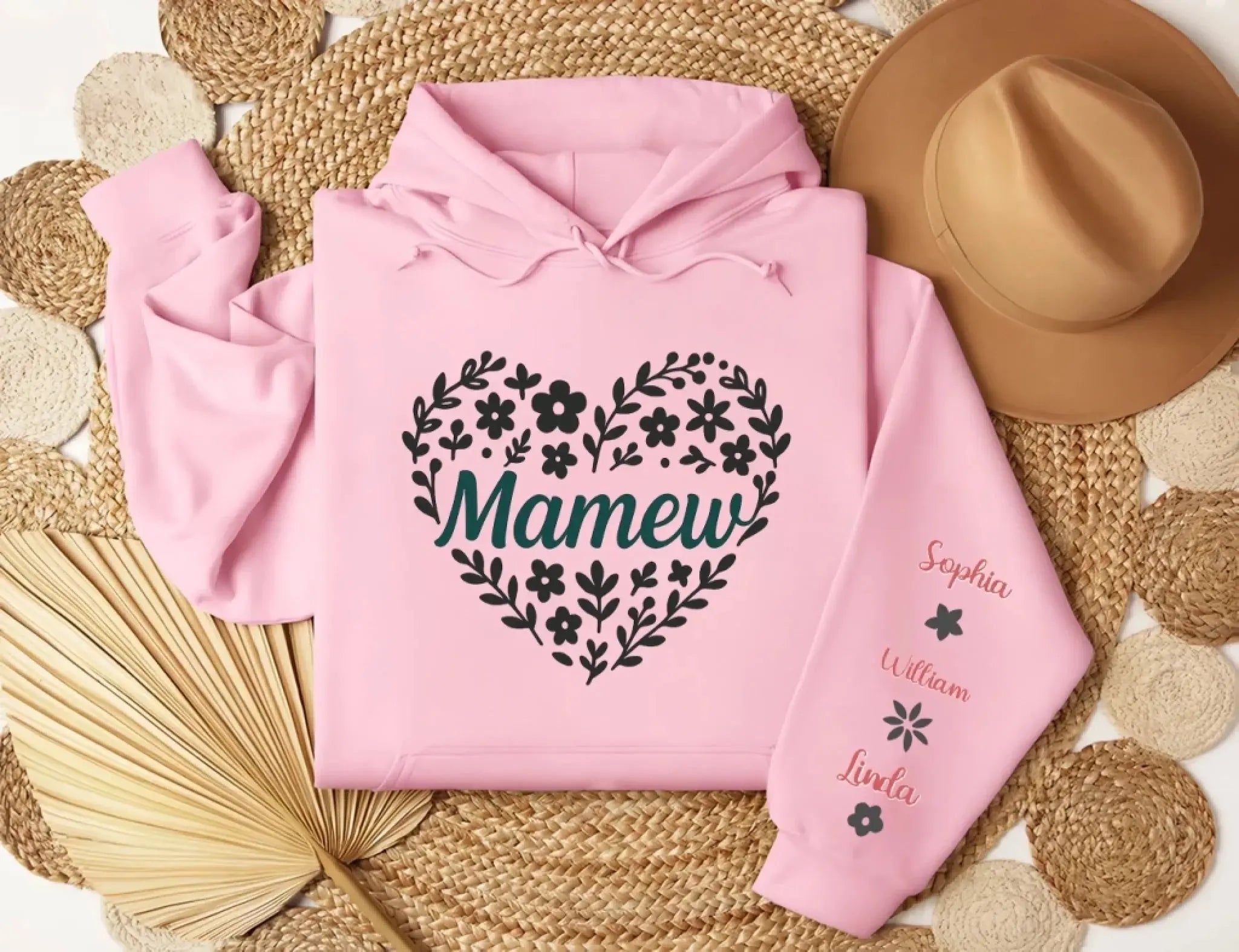 3. Floral Heart Sweatshirt – Cute Gift for Grandma, Mother's Day