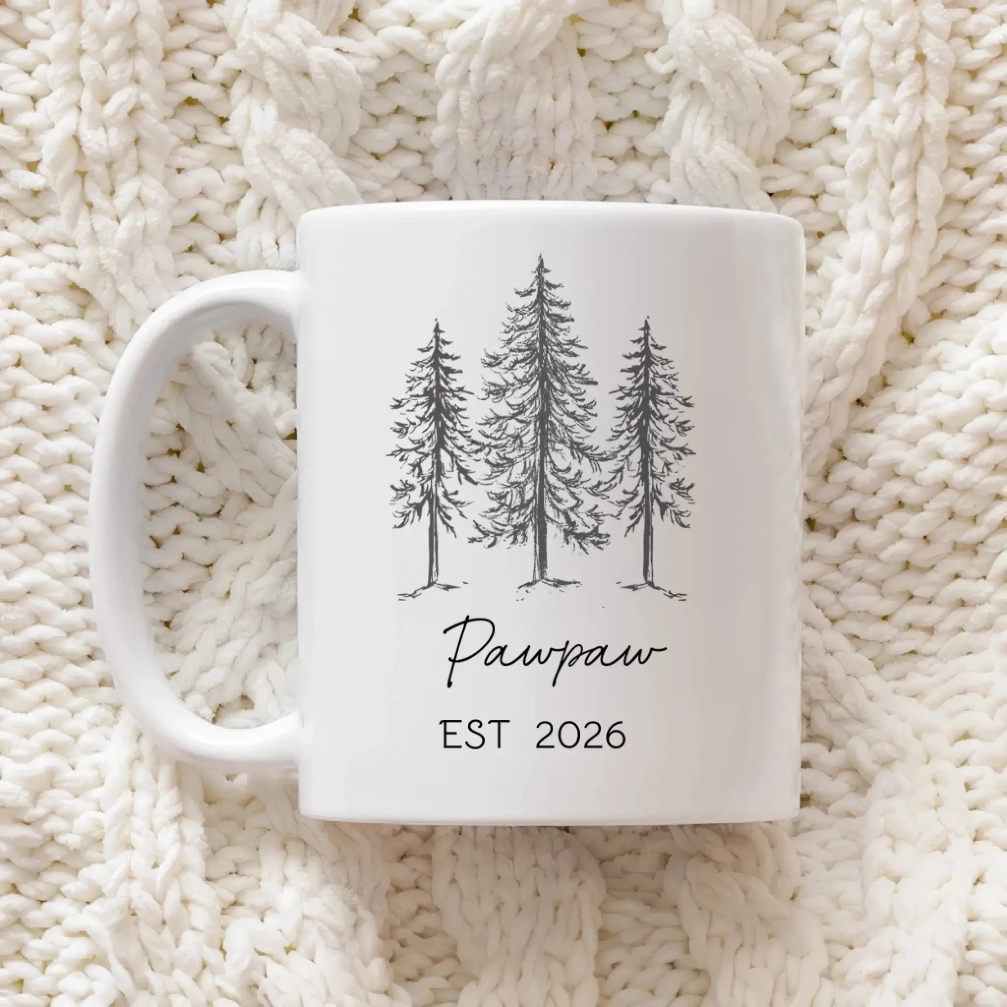 3. Personalized Grandma & Grandpa Mugs – Est. 2026 Gift