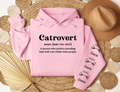 1. Dogtrovert, Cattrovert Sweatshirt - Personalized Dog, Cat Lover Gift