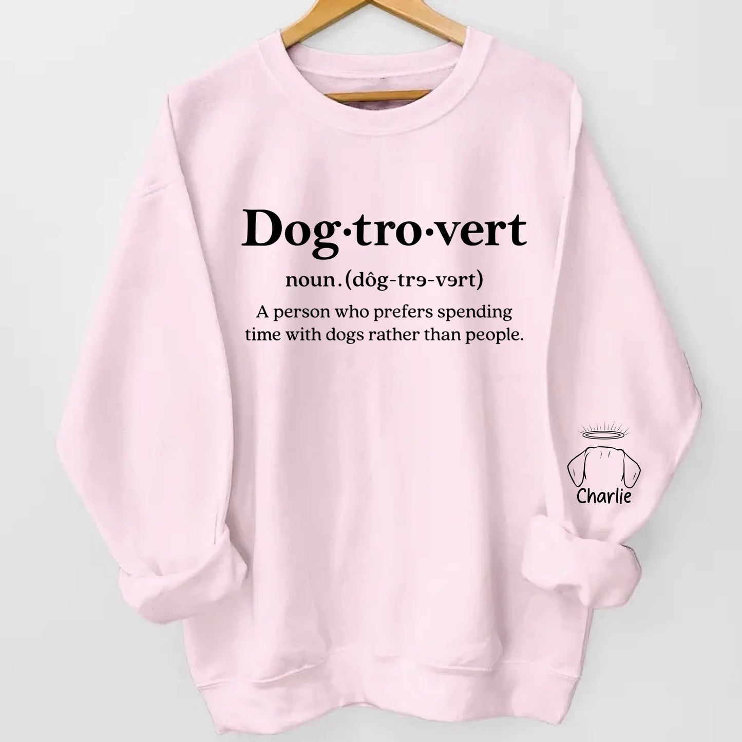 Dogtrovert, Cattrovert Sweatshirt - Personalized Dog, Cat Lover Gift