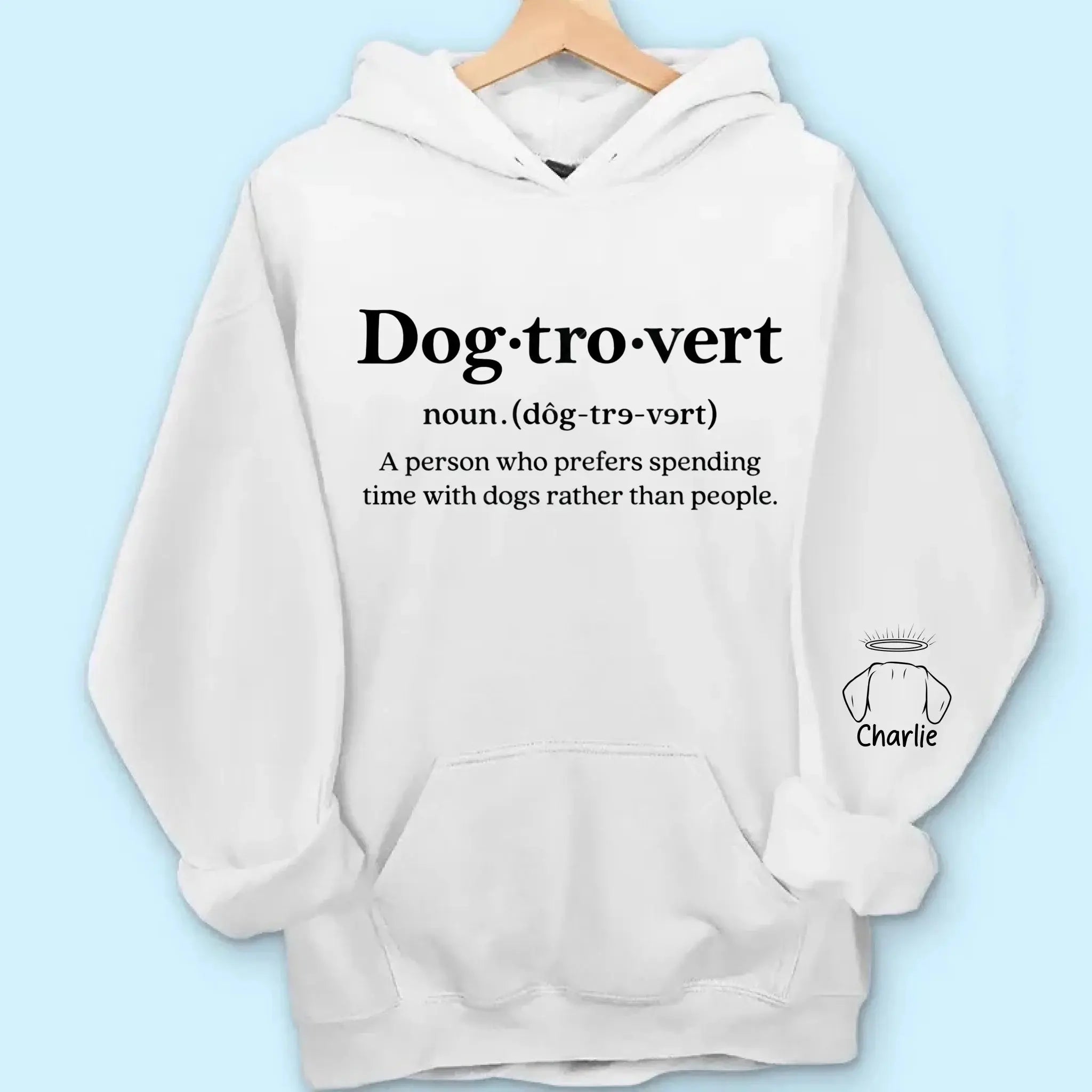 Dogtrovert, Cattrovert Sweatshirt - Personalized Dog, Cat Lover Gift Duconspace