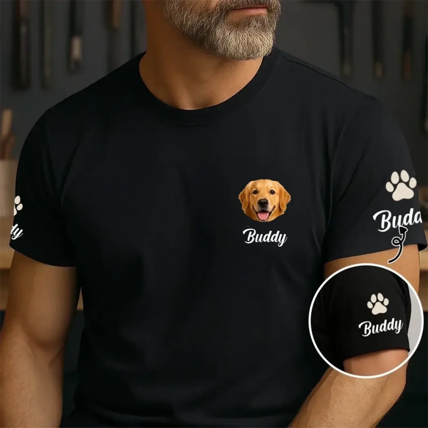 7. Custom Pet Shirt – Personalized Name Gift for Men