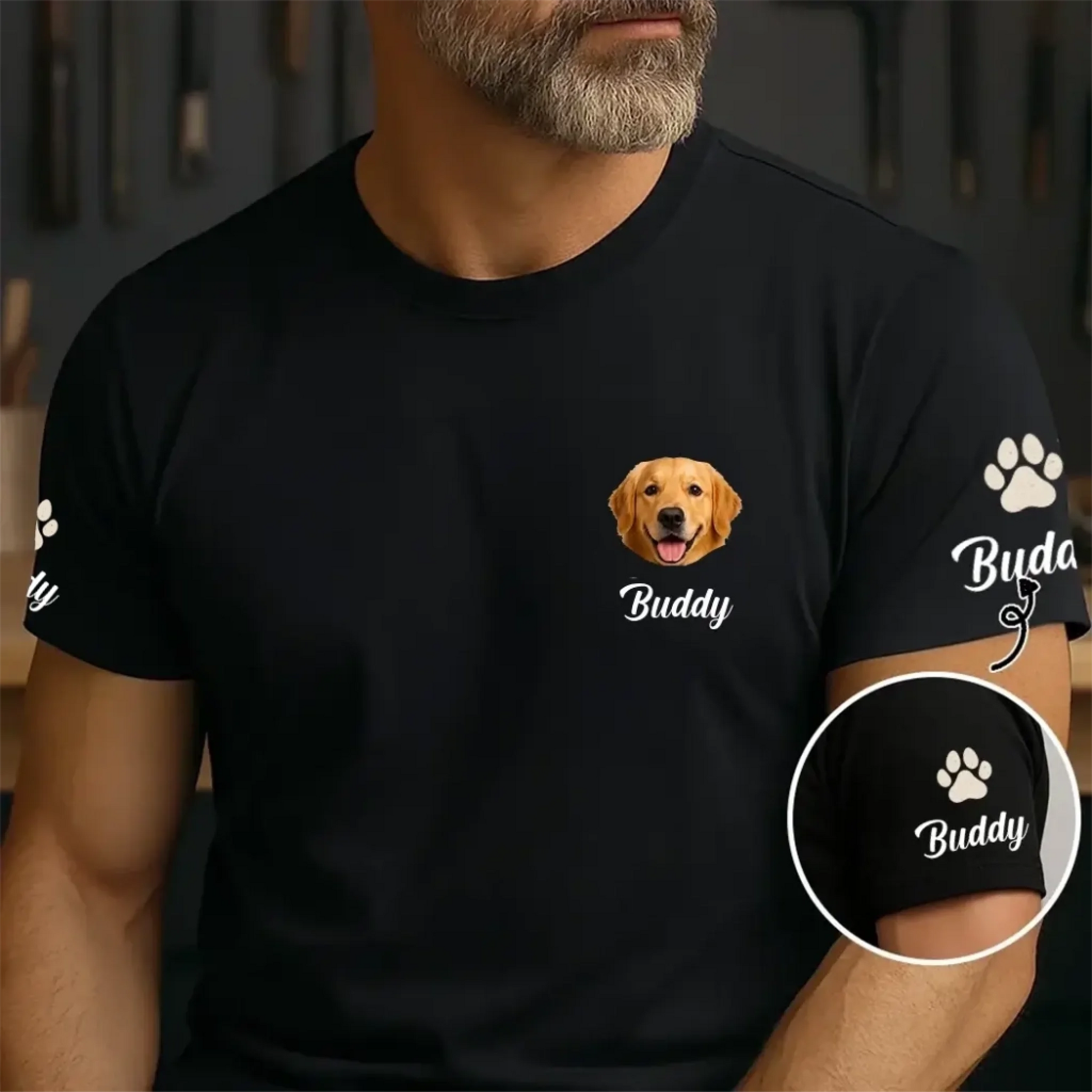 7. Custom Pet Shirt – Personalized Name Gift for Men