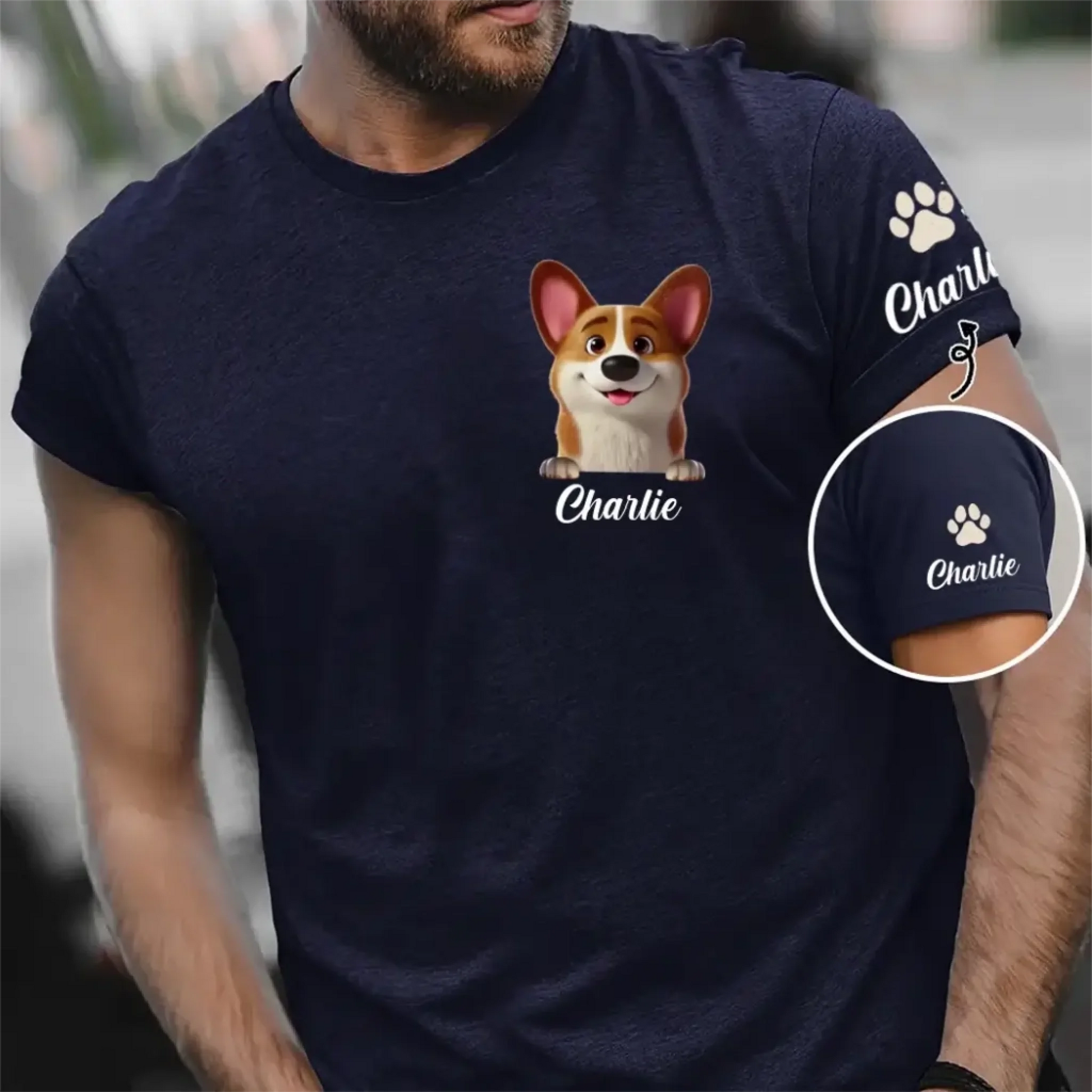 2. Custom Pet Shirt – Personalized Name Gift for Men